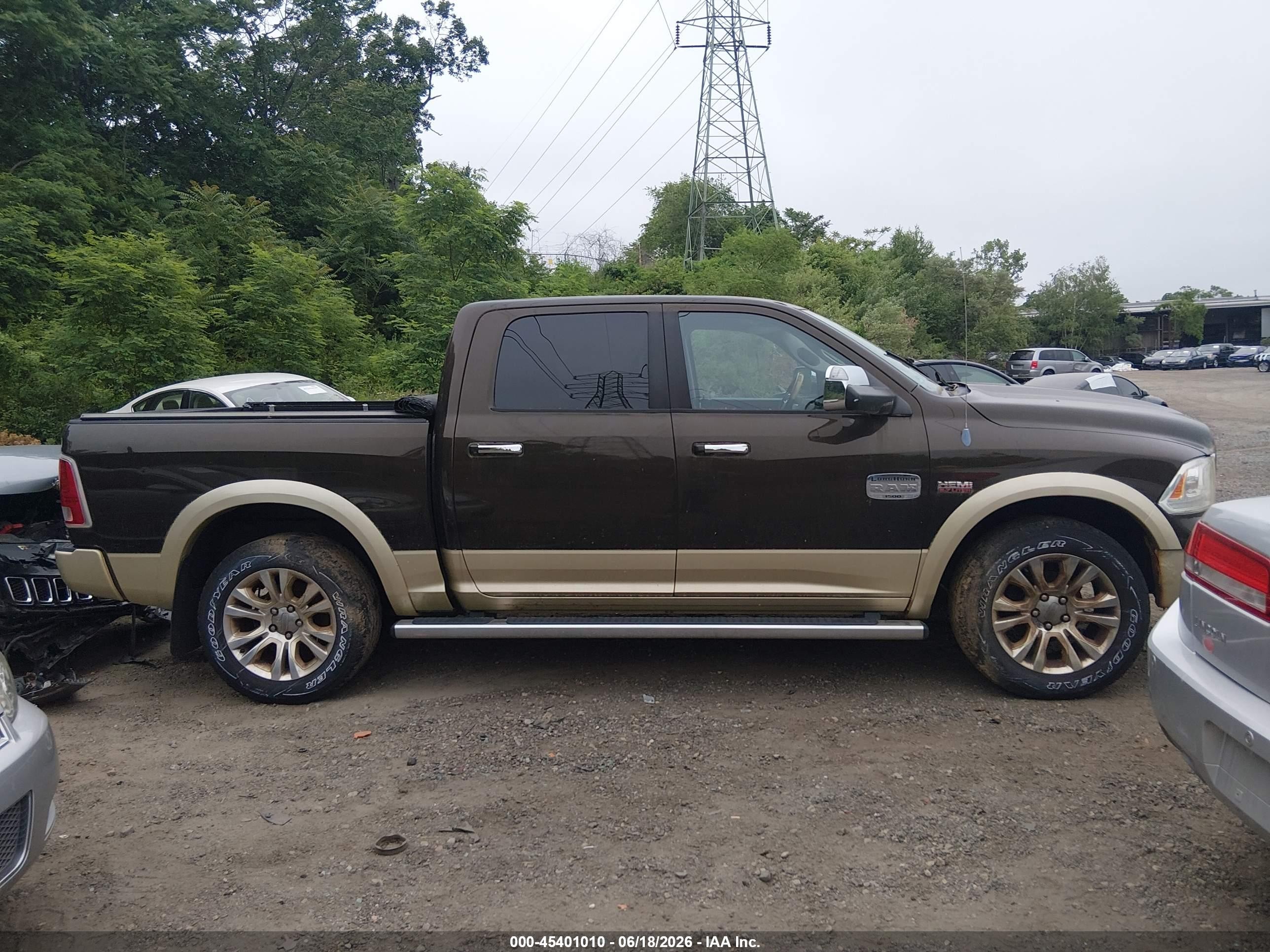2013 Ram 1500 Laramie Longhorn Edition Brown vin: 1C6RR7PTXDS582387