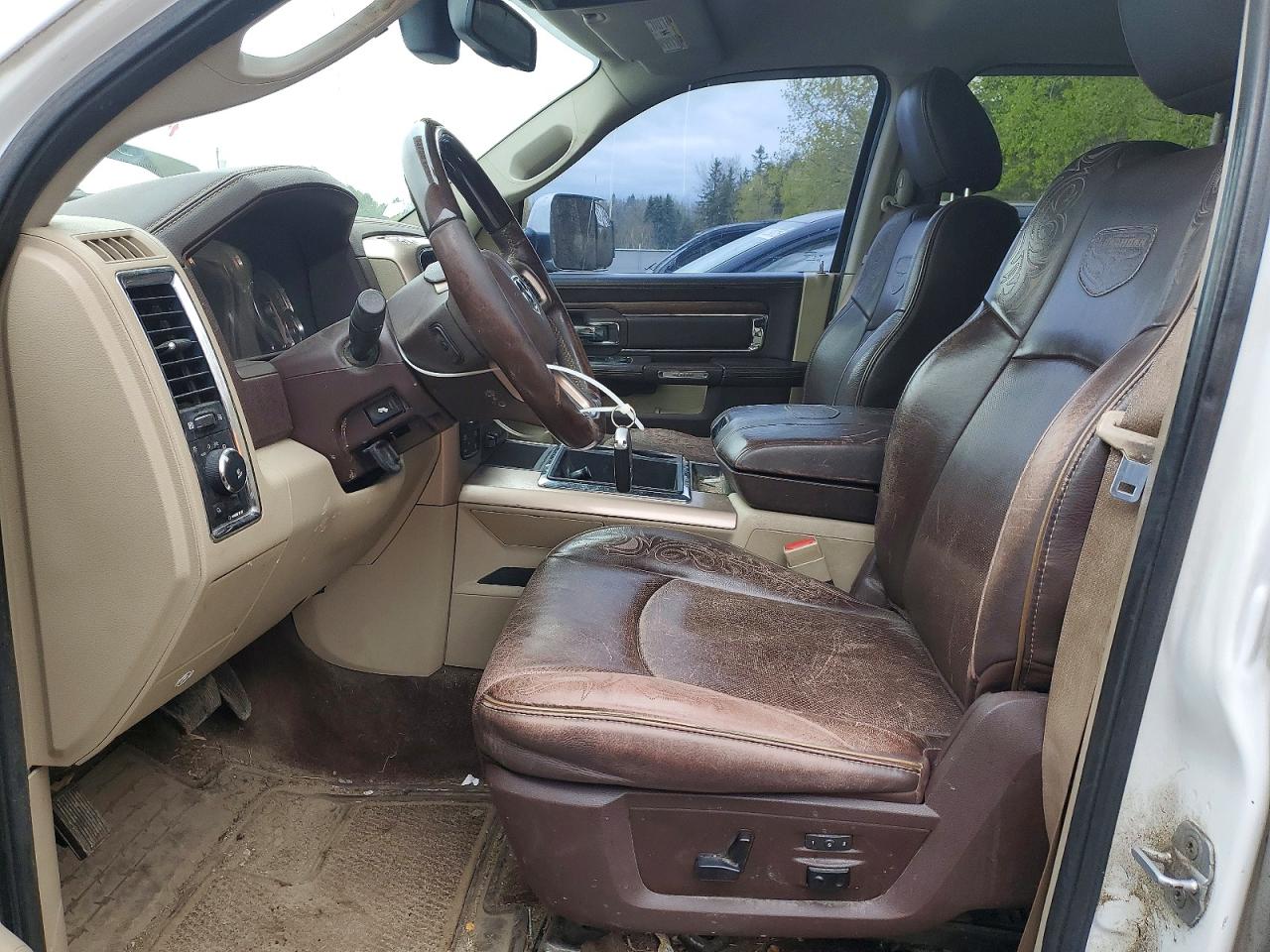 2013 Ram 1500 Longhorn Белый vin: 1C6RR7PTXDS619616