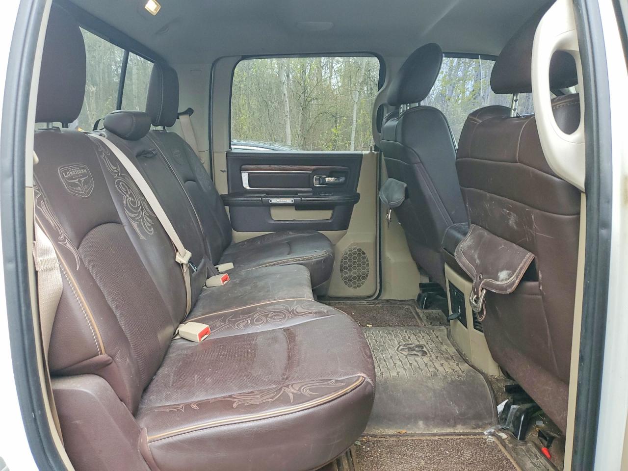 2013 Ram 1500 Longhorn Белый vin: 1C6RR7PTXDS619616