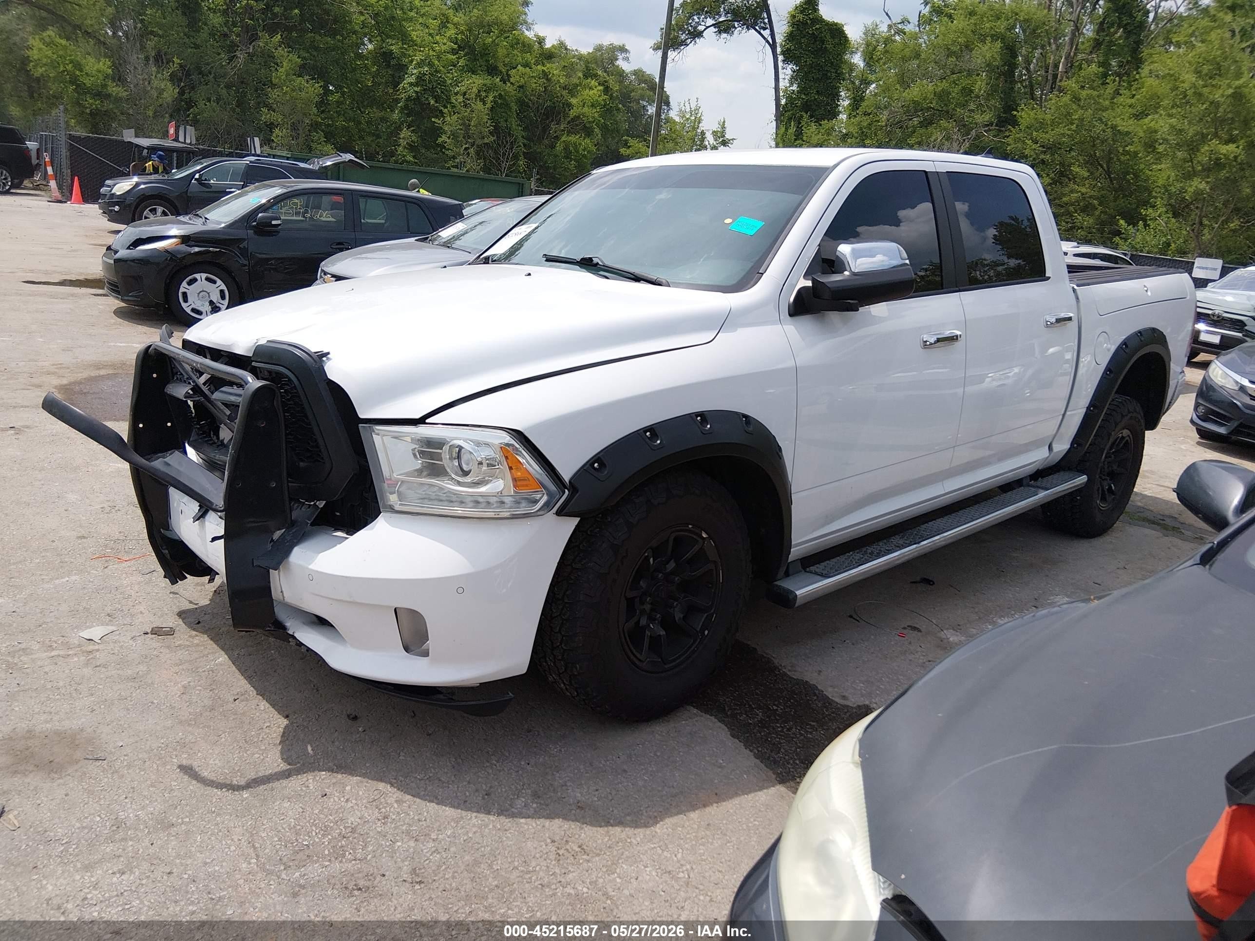 2014 Ram 1500 Longhorn Limited White vin: 1C6RR7PTXES111356