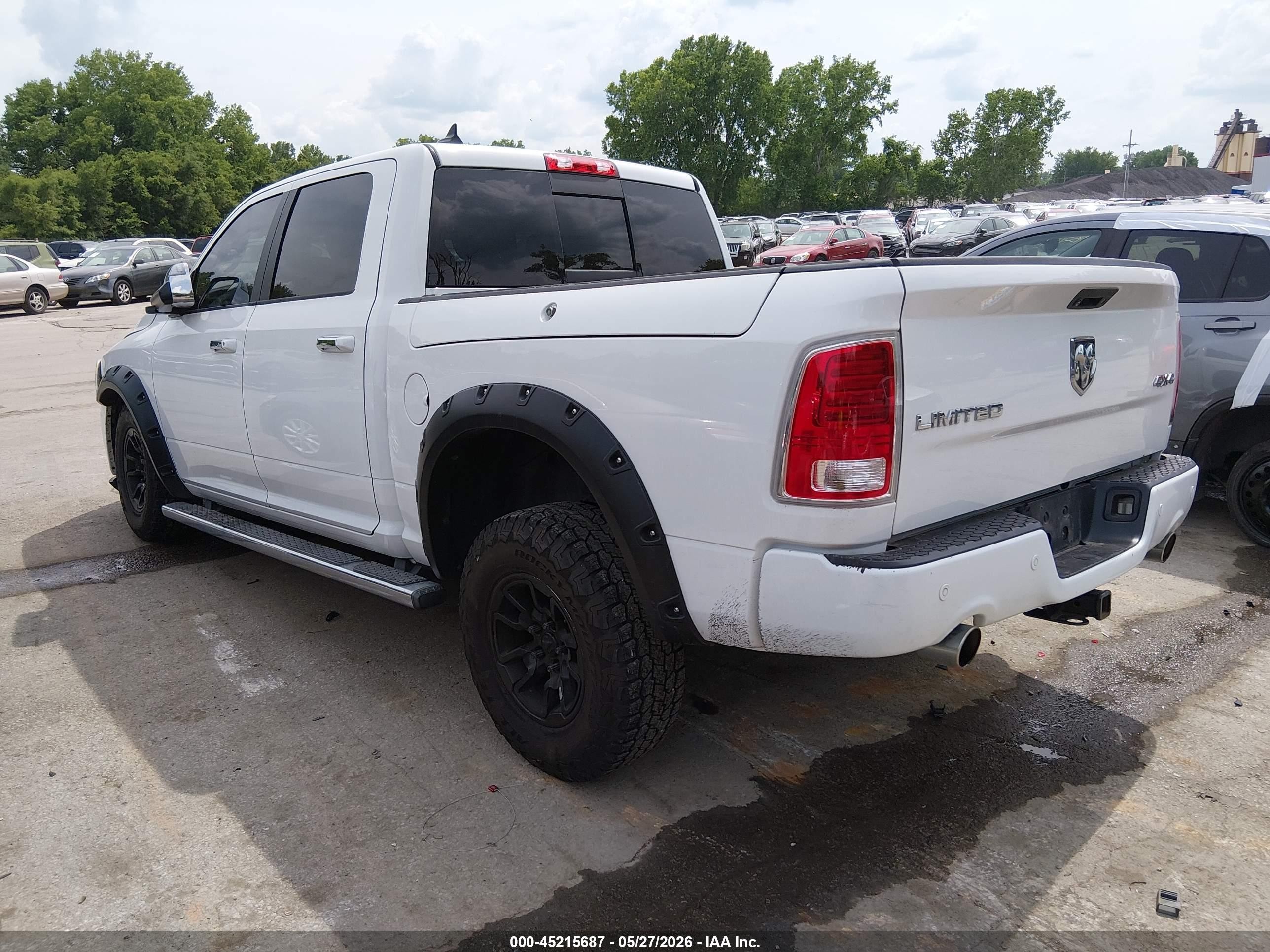 2014 Ram 1500 Longhorn Limited White vin: 1C6RR7PTXES111356