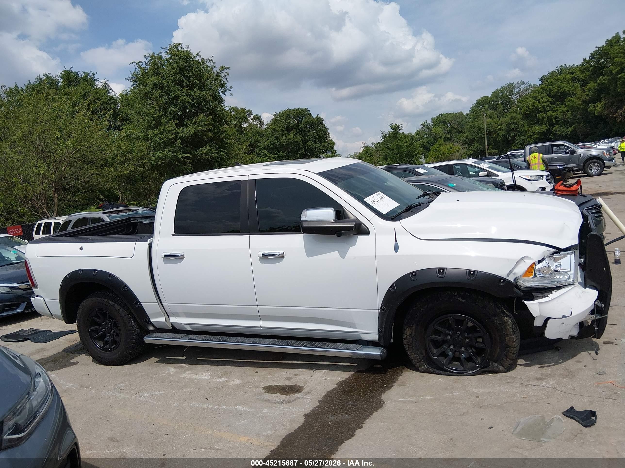 2014 Ram 1500 Longhorn Limited White vin: 1C6RR7PTXES111356