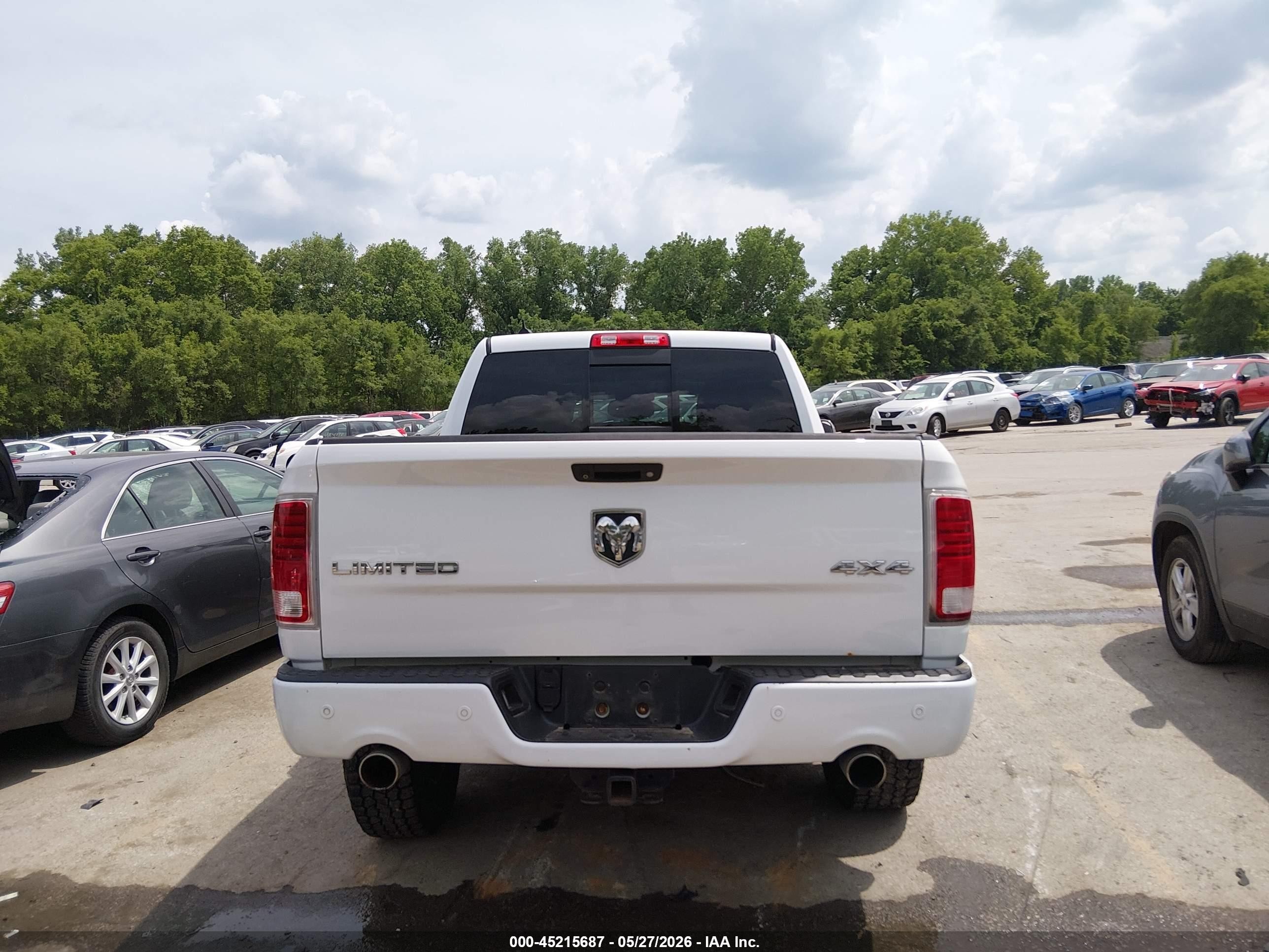 2014 Ram 1500 Longhorn Limited White vin: 1C6RR7PTXES111356