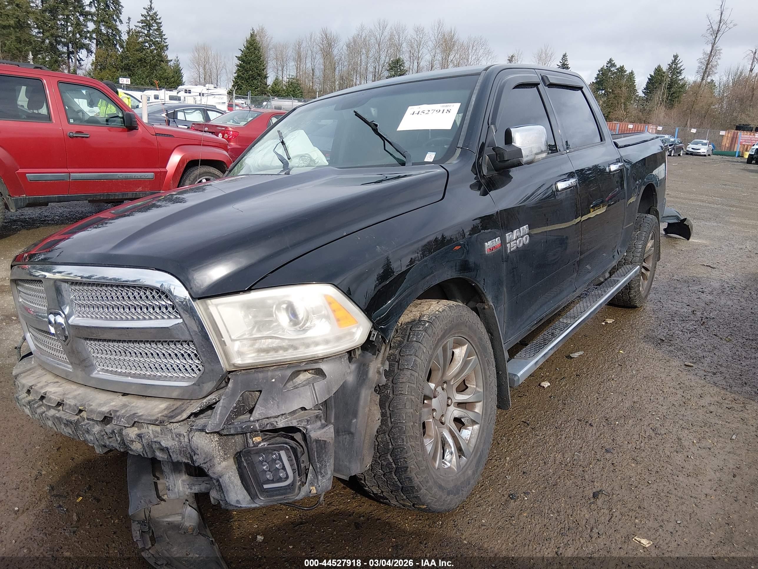 2014 Ram 1500 Longhorn Black vin: 1C6RR7PTXES295052