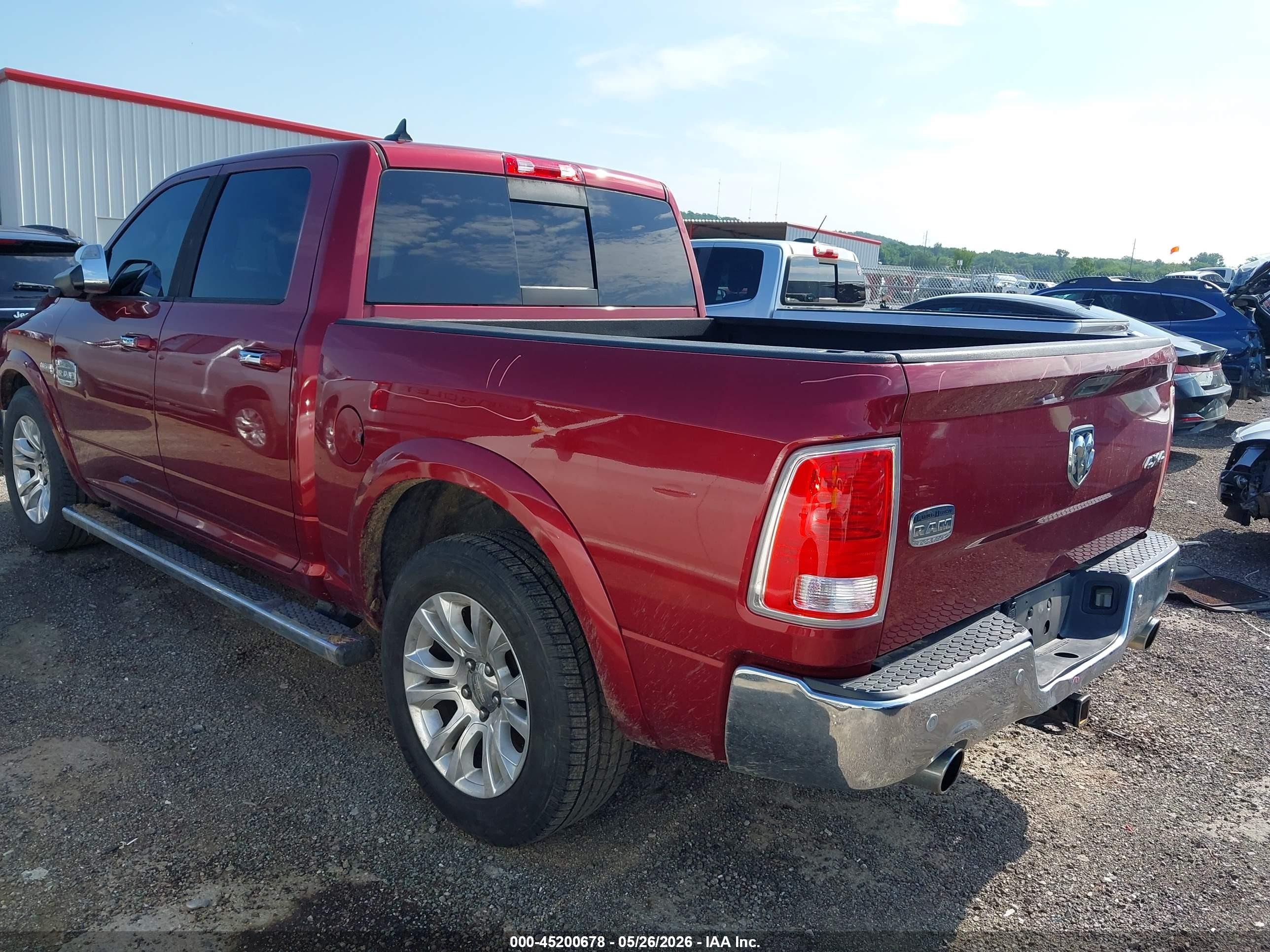 2014 Ram 1500 Longhorn Red vin: 1C6RR7PTXES407896