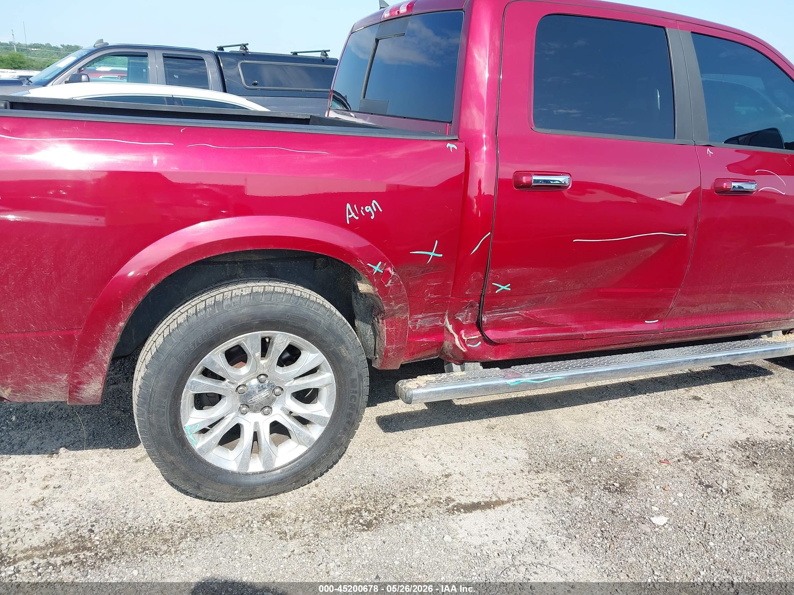 2014 Ram 1500 Longhorn Red vin: 1C6RR7PTXES407896