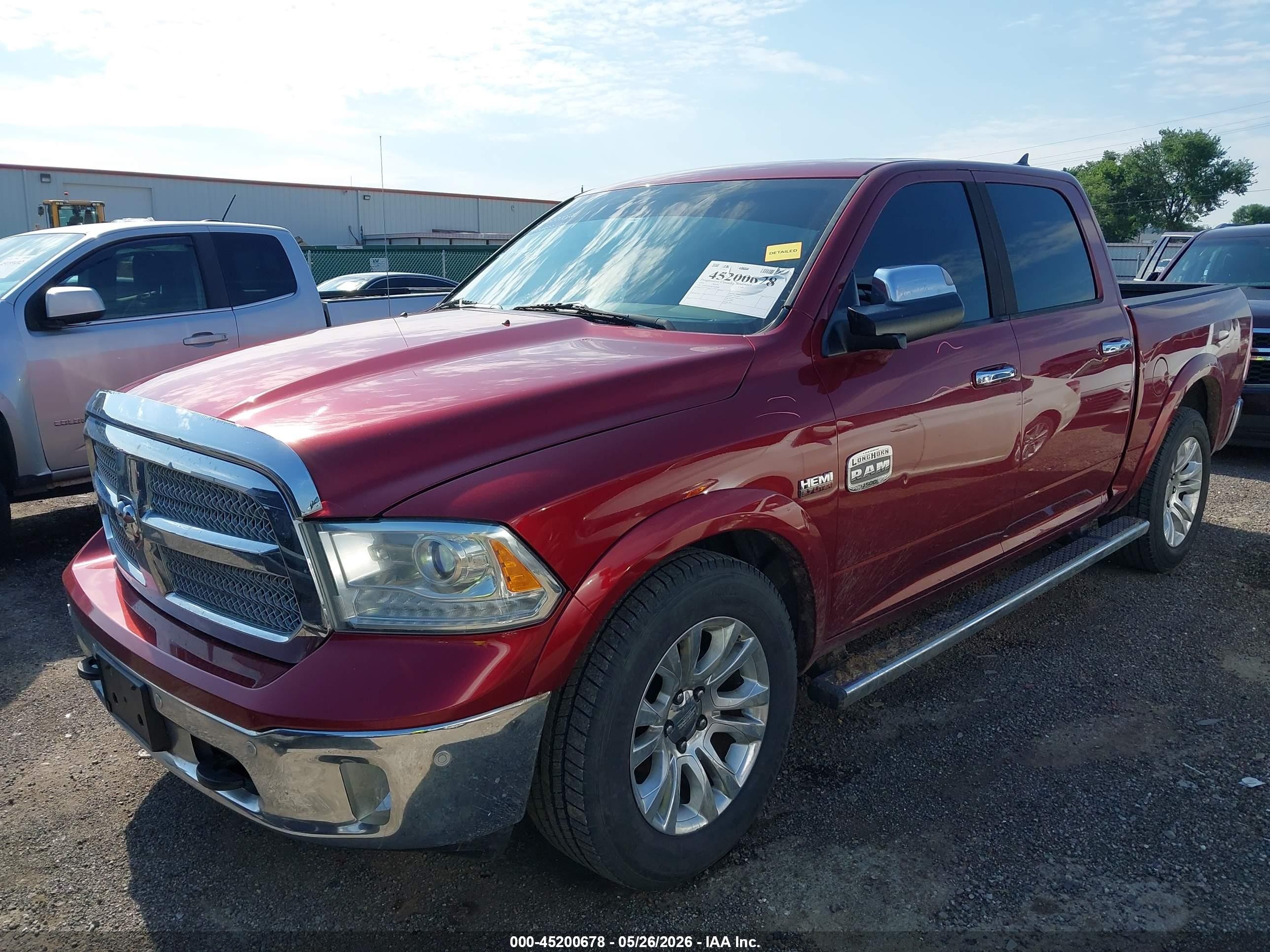 2014 Ram 1500 Longhorn Red vin: 1C6RR7PTXES407896