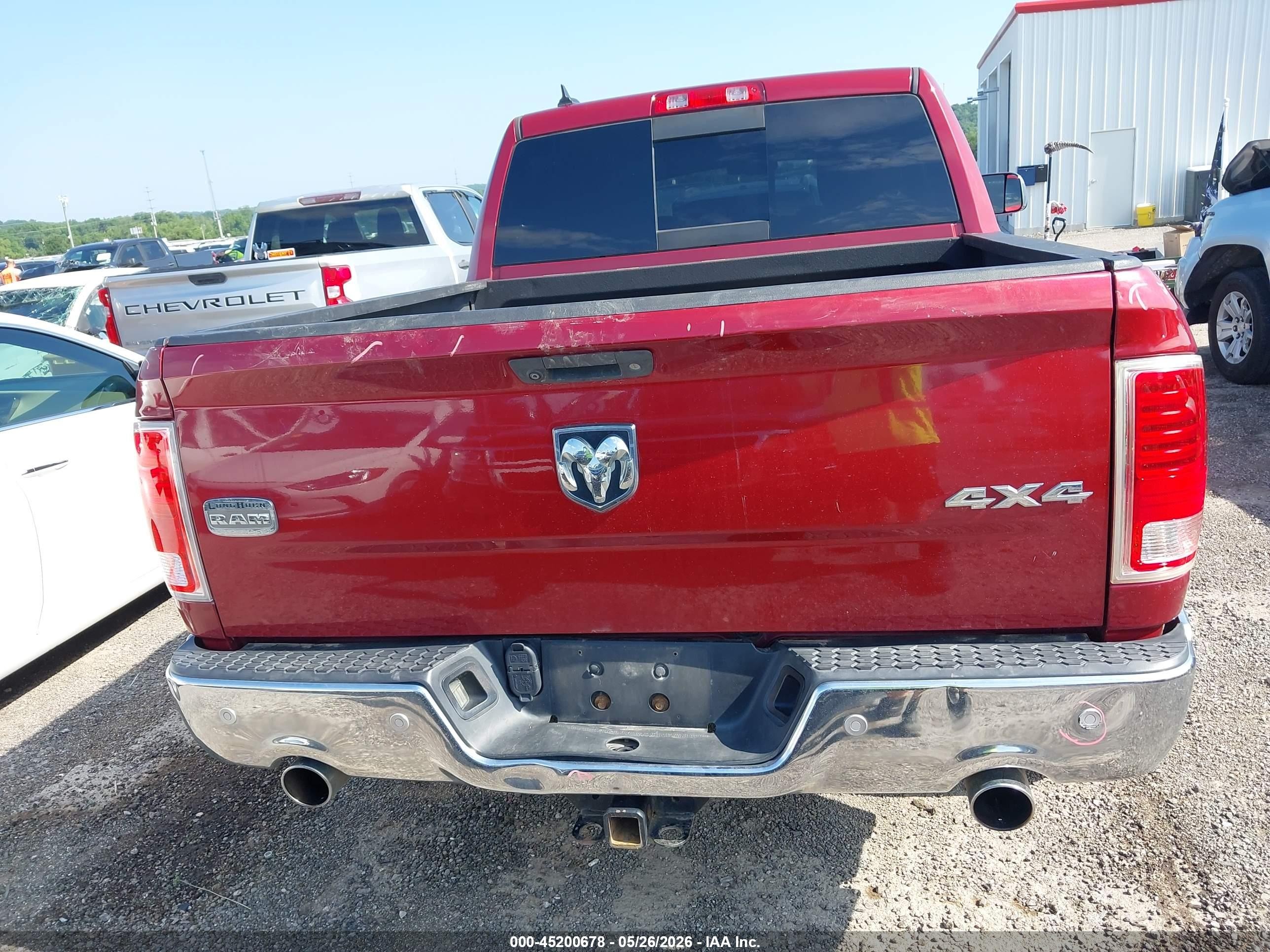 2014 Ram 1500 Longhorn Red vin: 1C6RR7PTXES407896