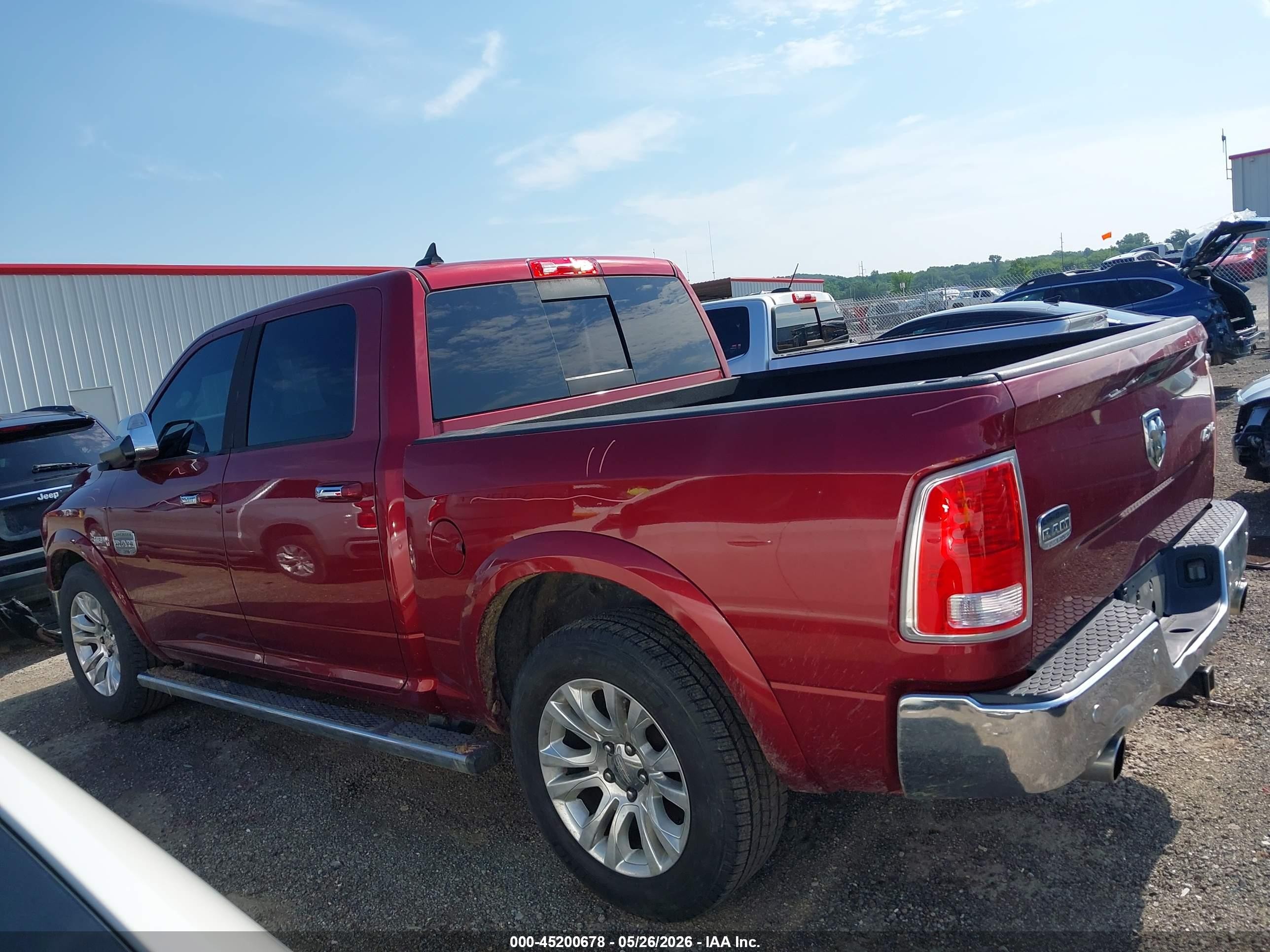 2014 Ram 1500 Longhorn Red vin: 1C6RR7PTXES407896