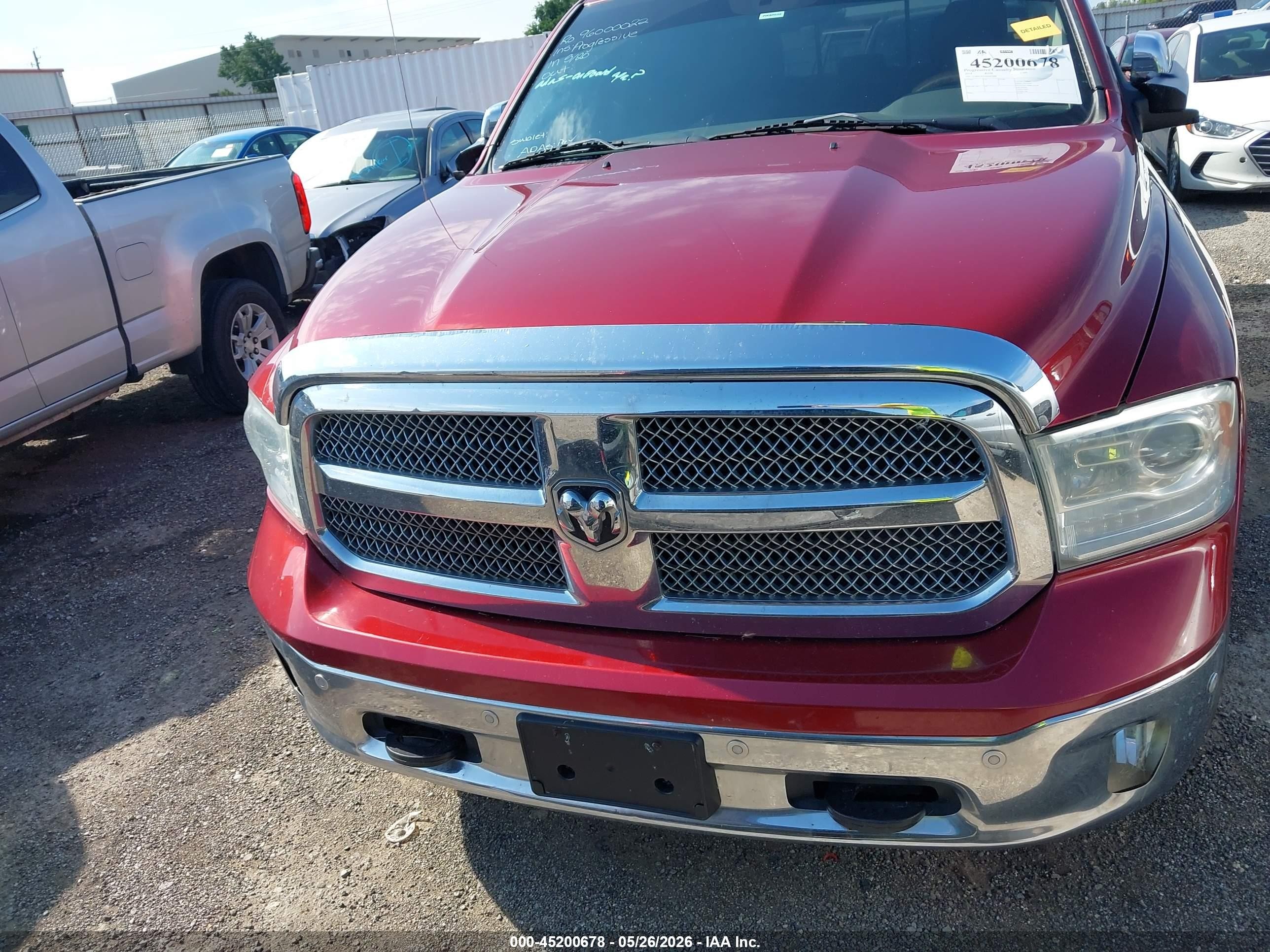 2014 Ram 1500 Longhorn Red vin: 1C6RR7PTXES407896