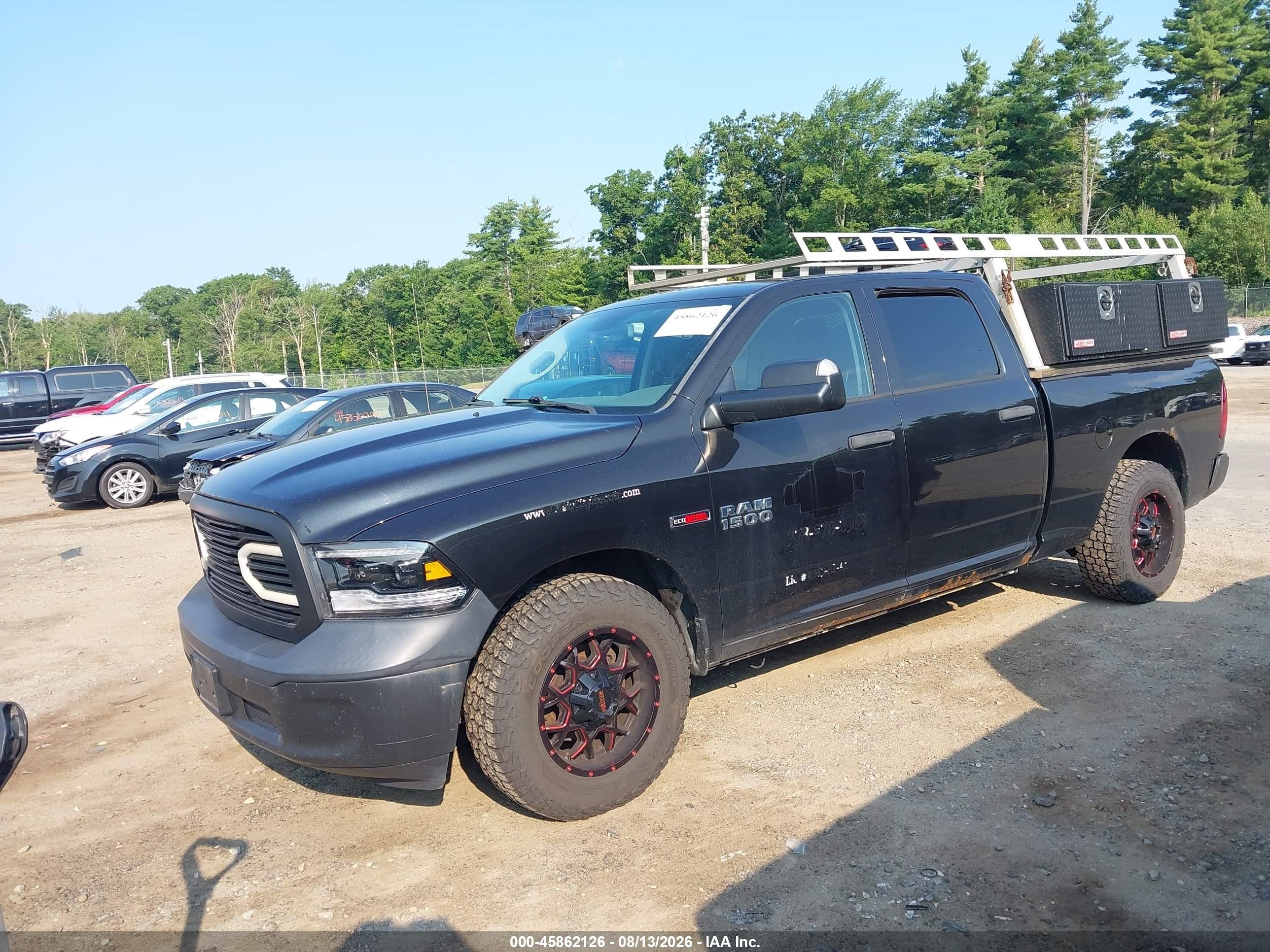2015 Ram 1500 Tradesman Black vin: 1C6RR7SM5FS606727
