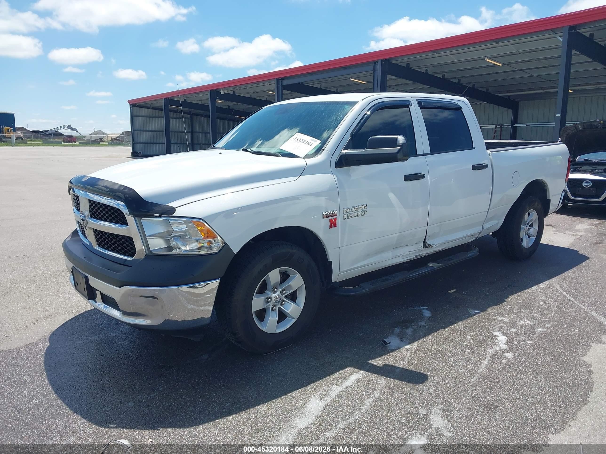 2015 Ram 1500 Tradesman White vin: 1C6RR7ST6FS647553