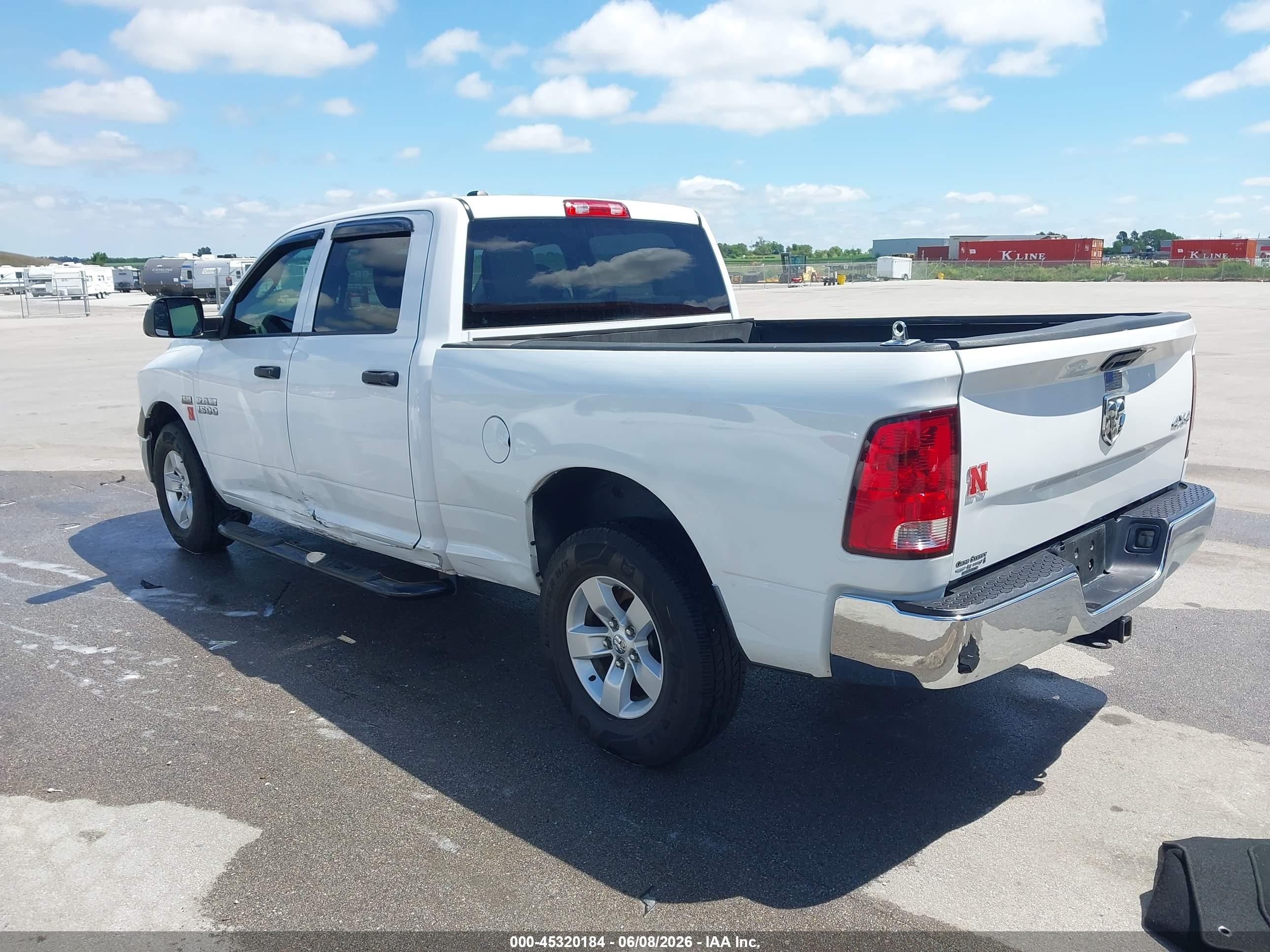 2015 Ram 1500 Tradesman White vin: 1C6RR7ST6FS647553