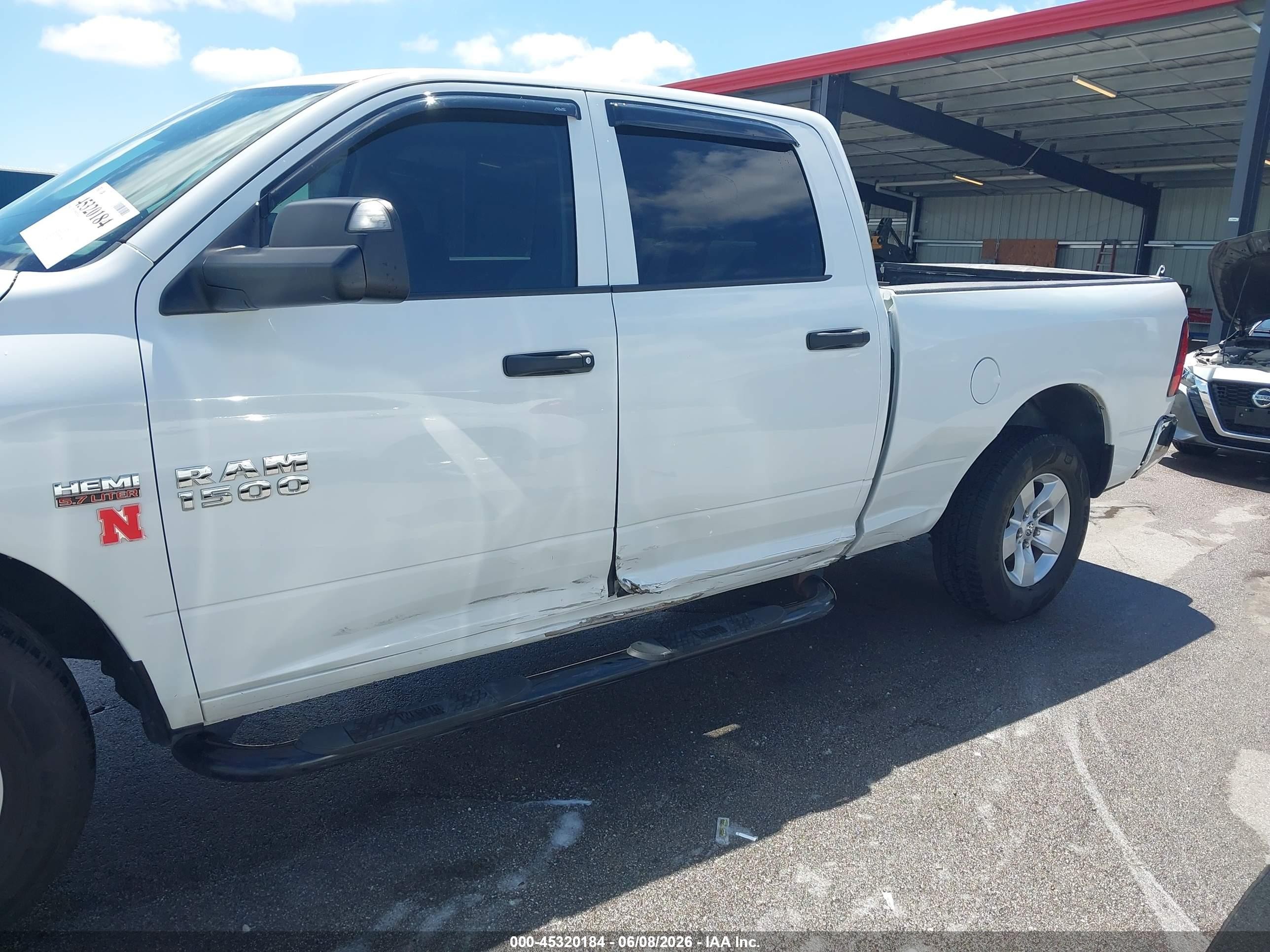 2015 Ram 1500 Tradesman White vin: 1C6RR7ST6FS647553