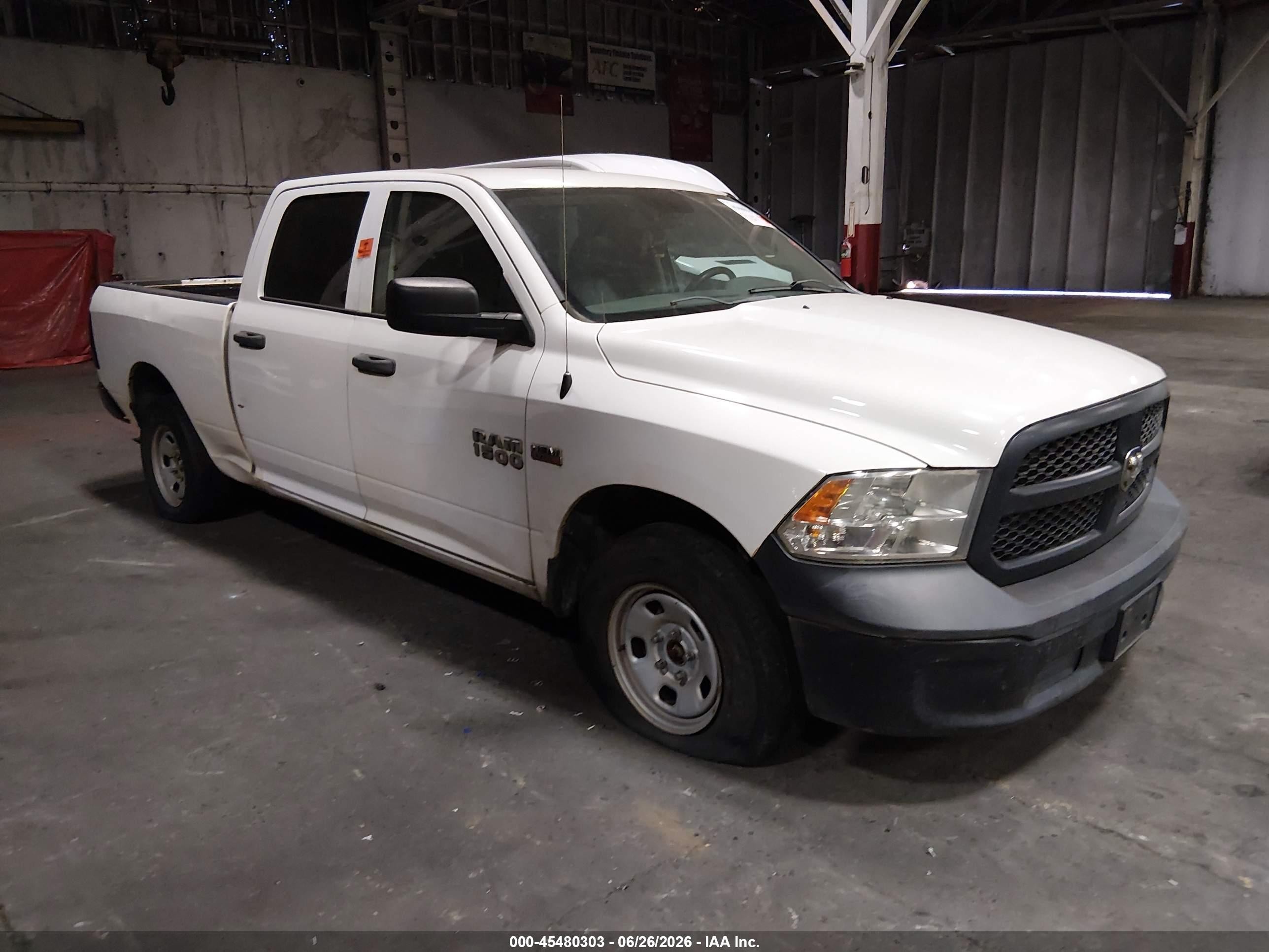 2015 Ram 1500 Tradesman White vin: 1C6RR7ST6FS766476