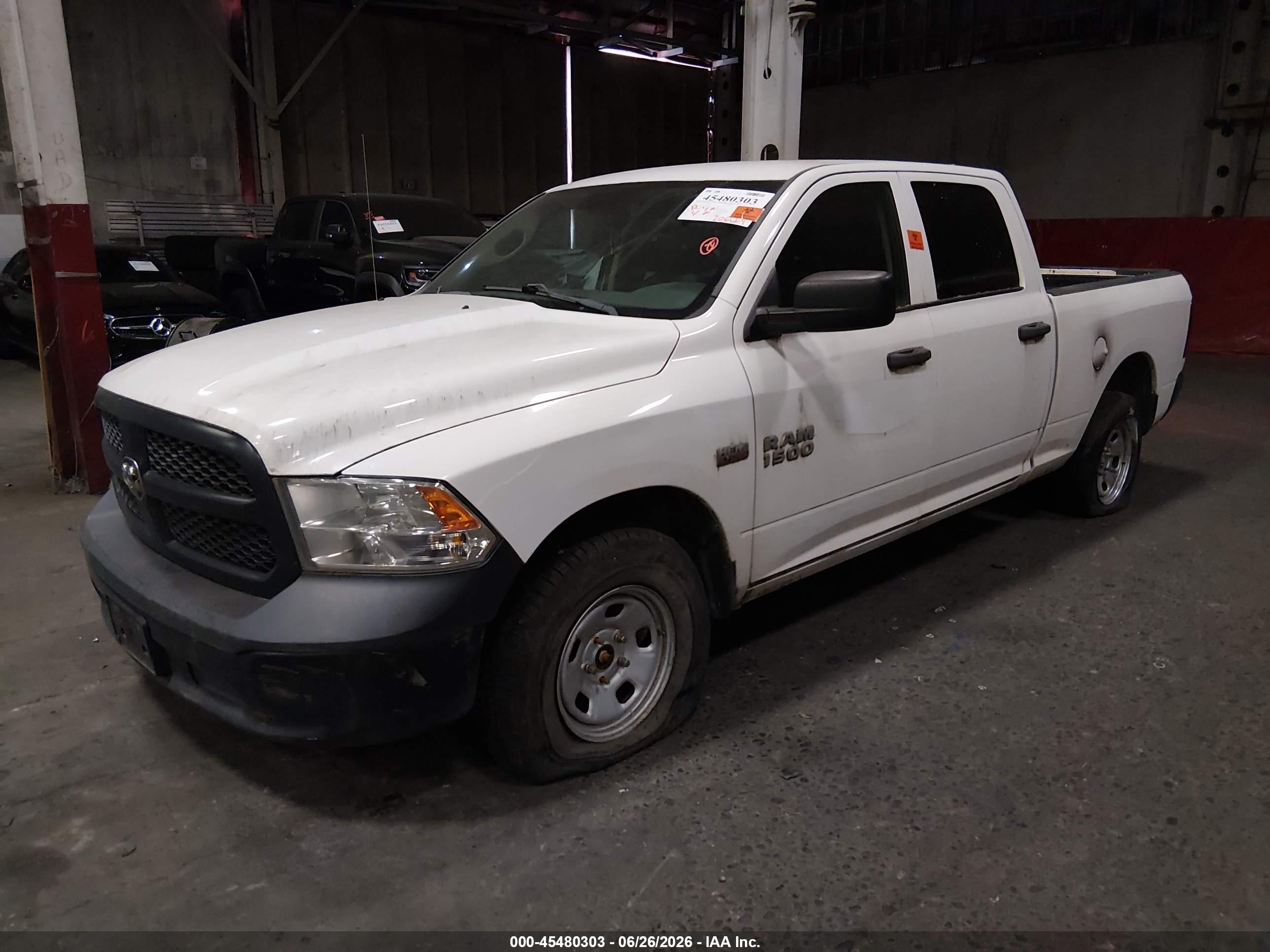 2015 Ram 1500 Tradesman White vin: 1C6RR7ST6FS766476
