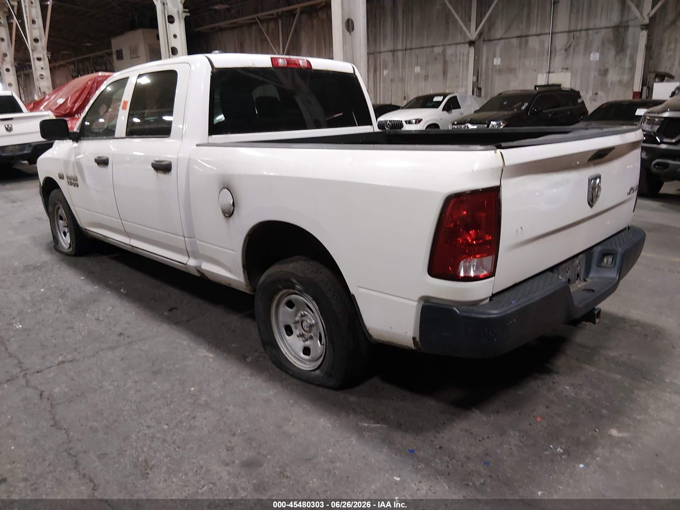 2015 Ram 1500 Tradesman White vin: 1C6RR7ST6FS766476