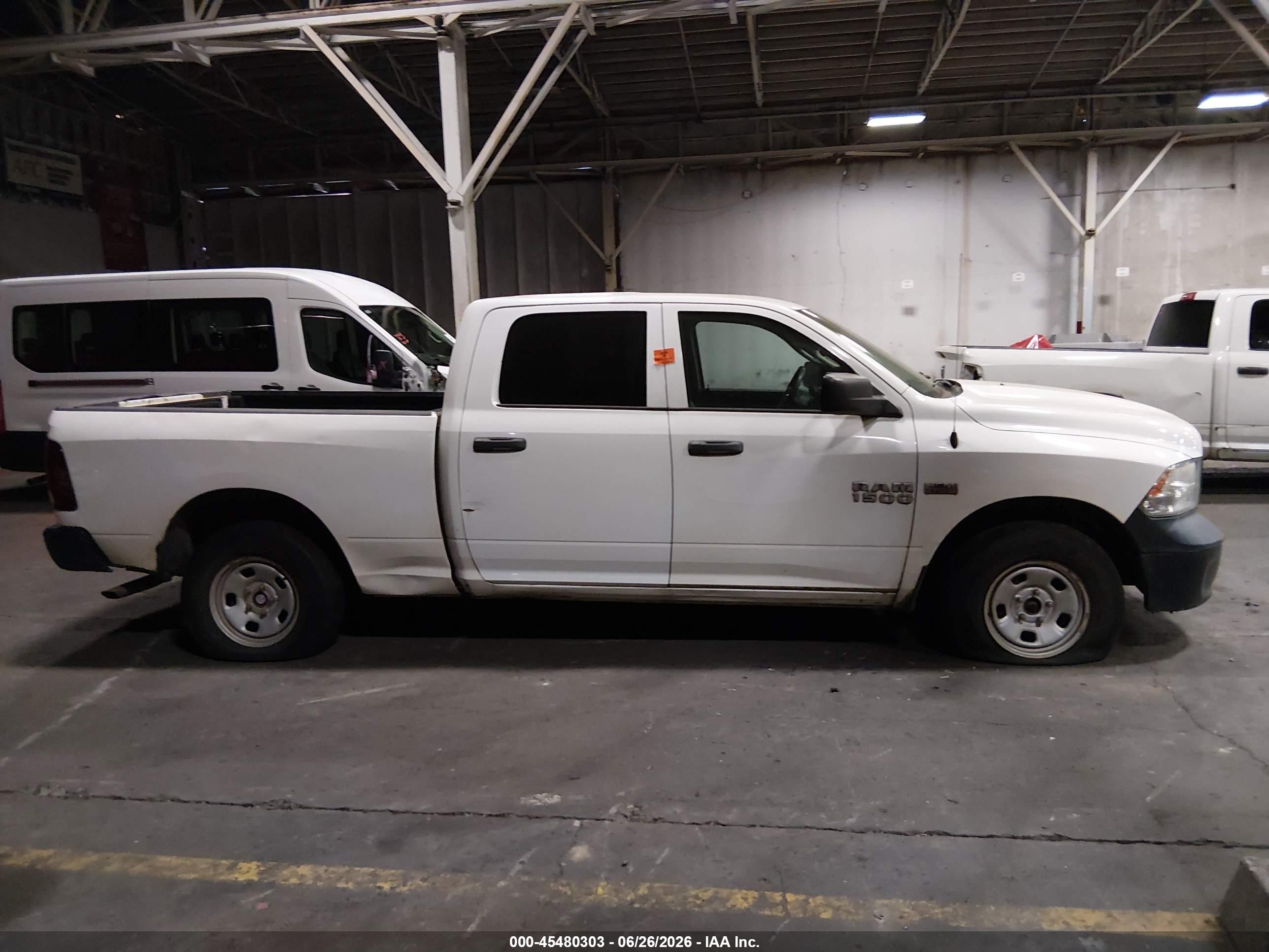 2015 Ram 1500 Tradesman White vin: 1C6RR7ST6FS766476
