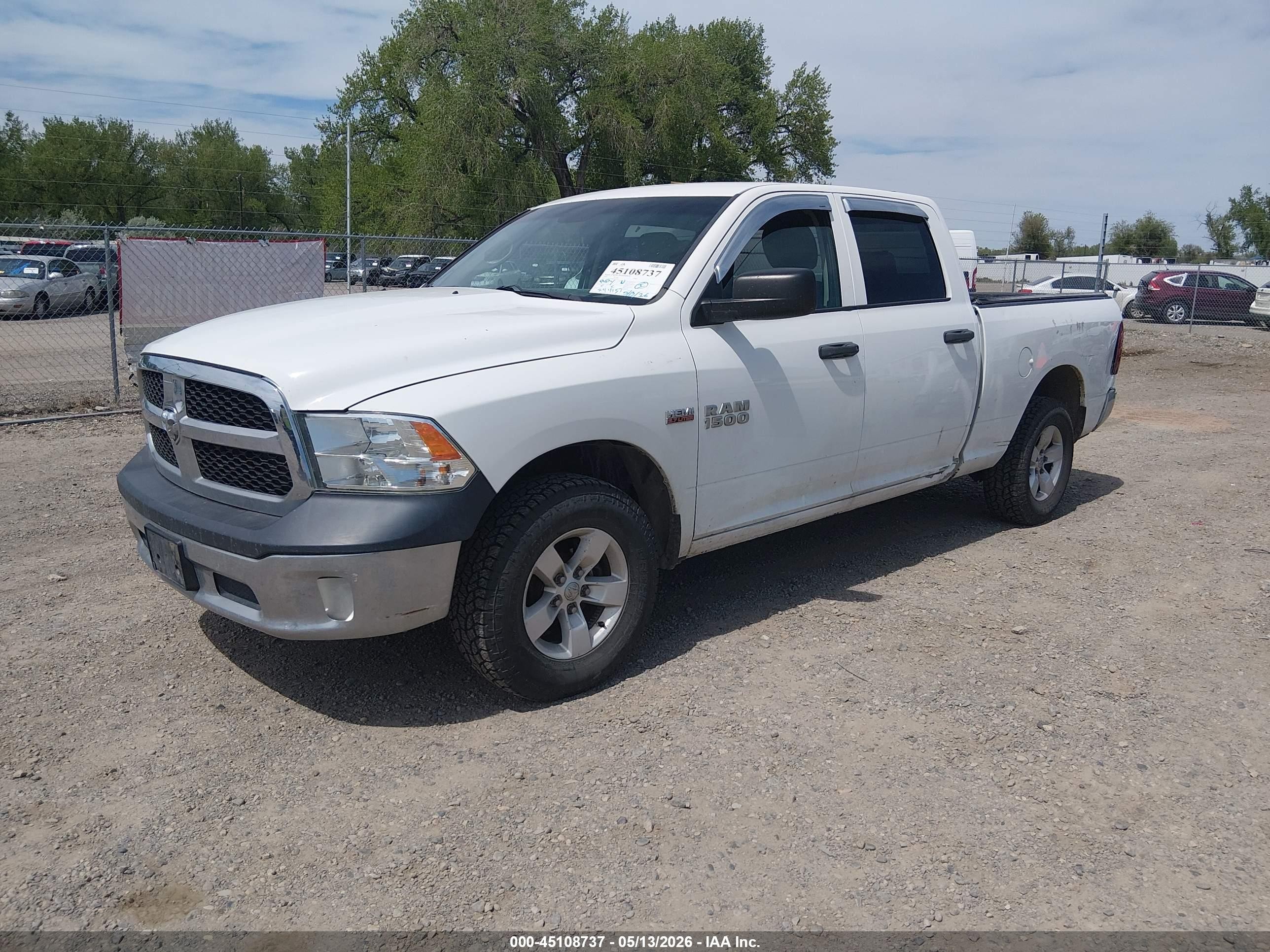 2014 Ram 1500 St White vin: 1C6RR7ST8ES325818