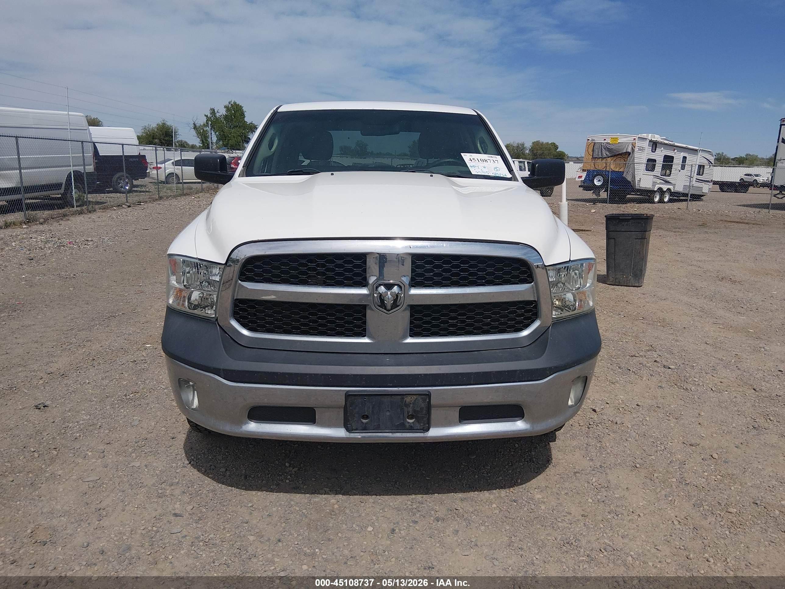 2014 Ram 1500 St White vin: 1C6RR7ST8ES325818