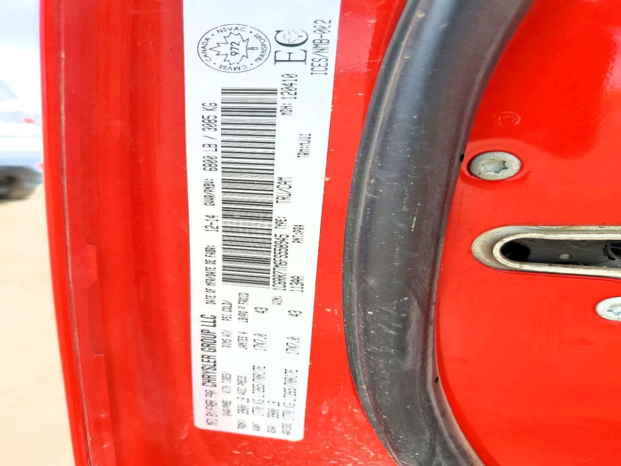 2015 Ram 1500 Slt Red vin: 1C6RR7TM6FS558945