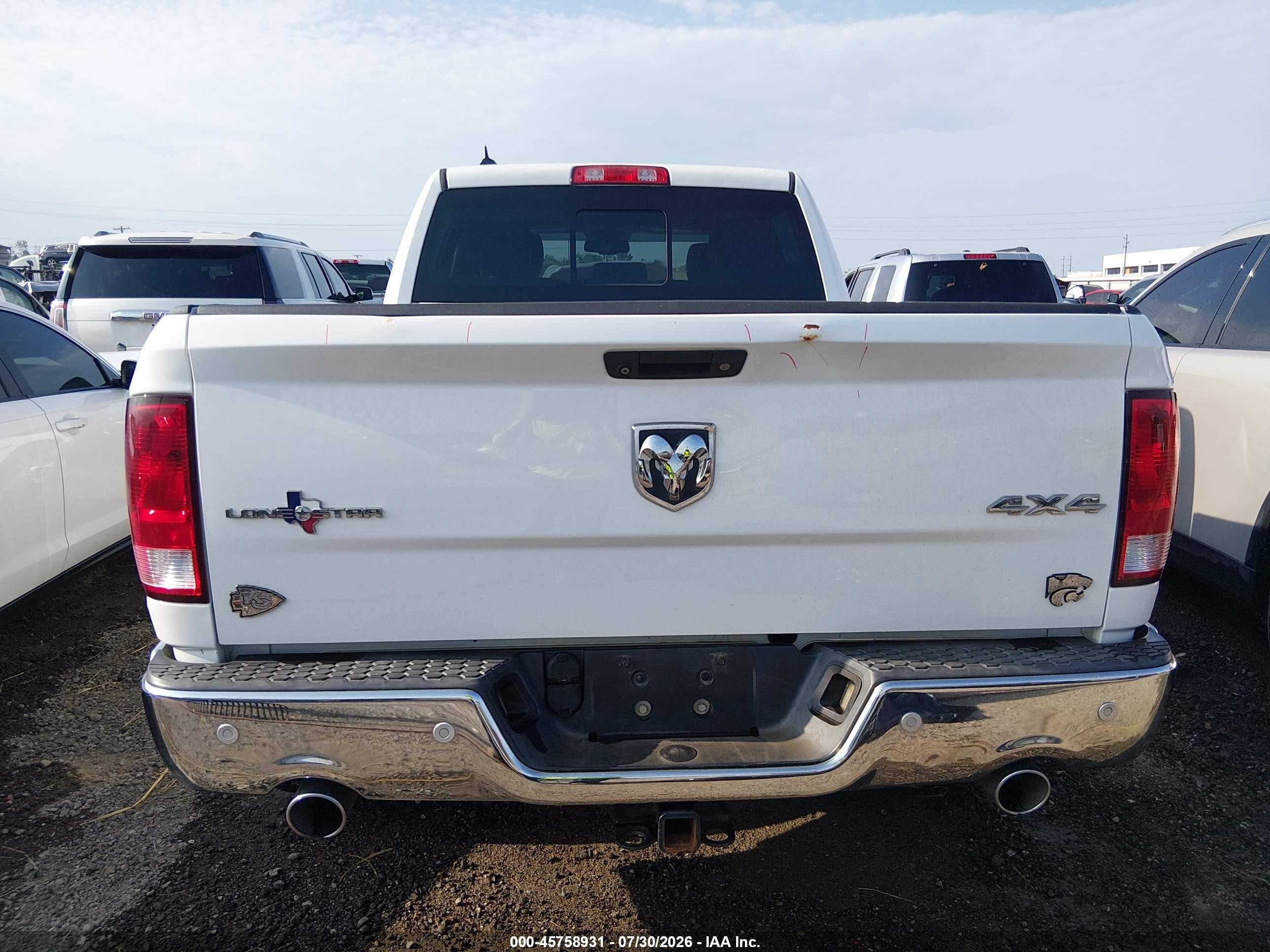 2015 Ram 1500 Lone Star White vin: 1C6RR7TM6FS695710