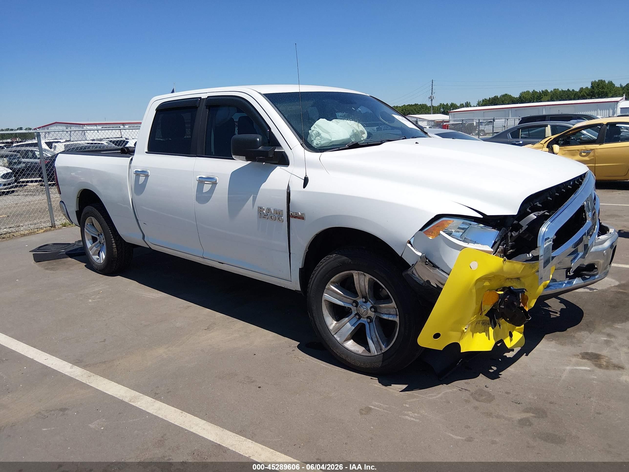 2014 Ram 1500 Big Horn White vin: 1C6RR7TT2ES369859