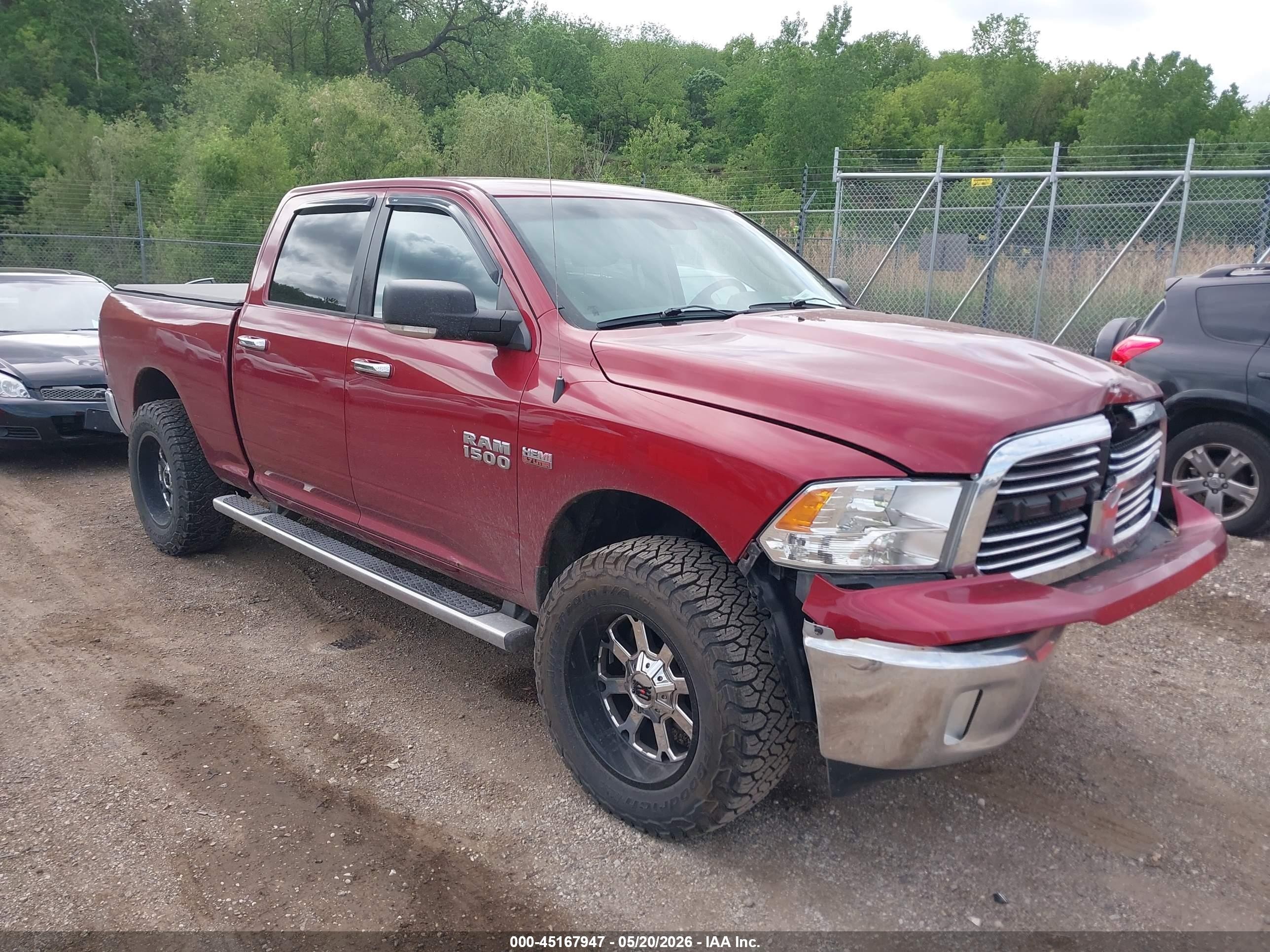 2014 Ram 1500 Big Horn Red vin: 1C6RR7TT3ES222546