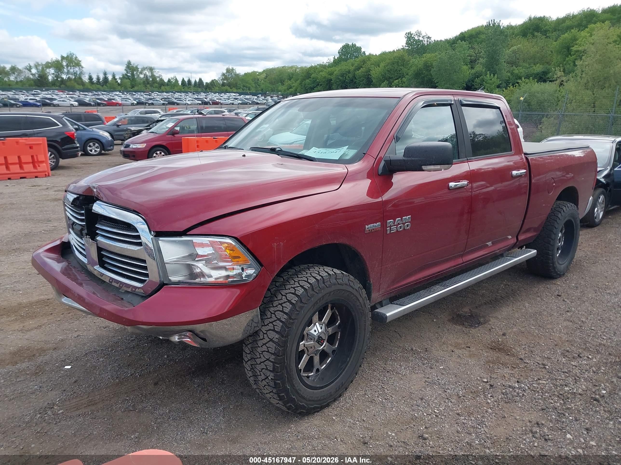 2014 Ram 1500 Big Horn Red vin: 1C6RR7TT3ES222546