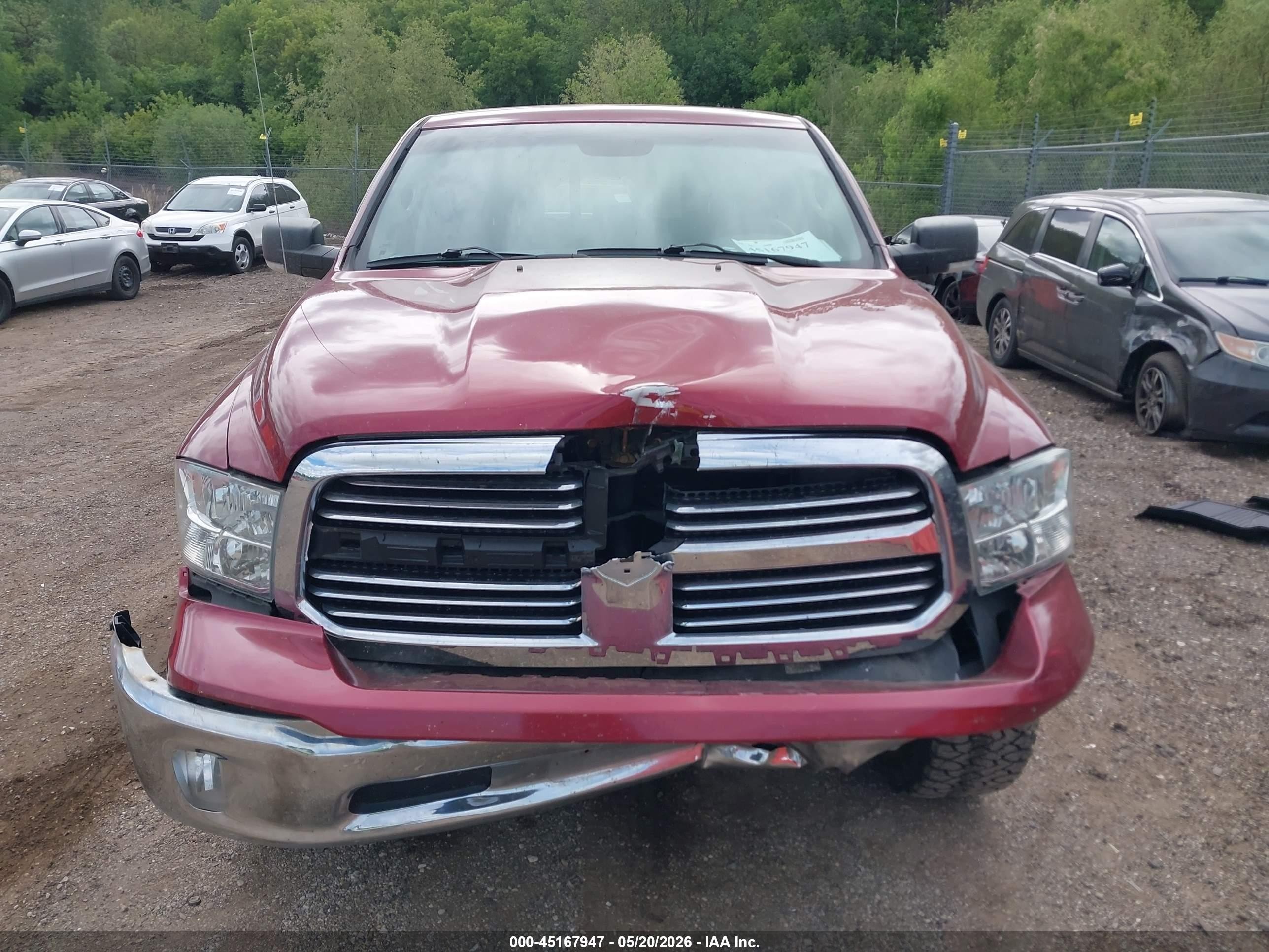 2014 Ram 1500 Big Horn Red vin: 1C6RR7TT3ES222546