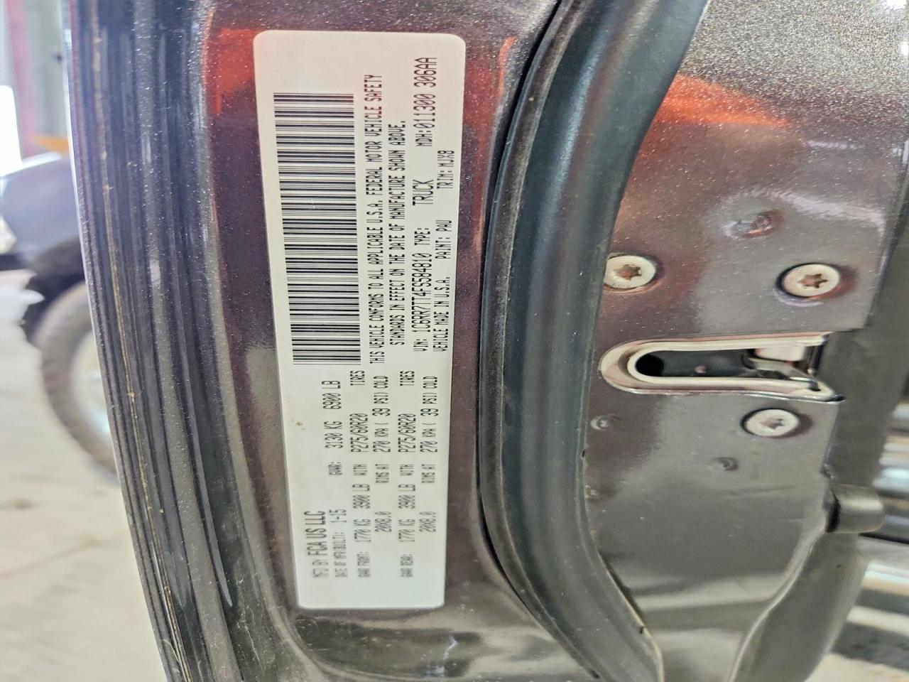 2015 Ram 1500 Slt Charcoal vin: 1C6RR7TT4FS584810