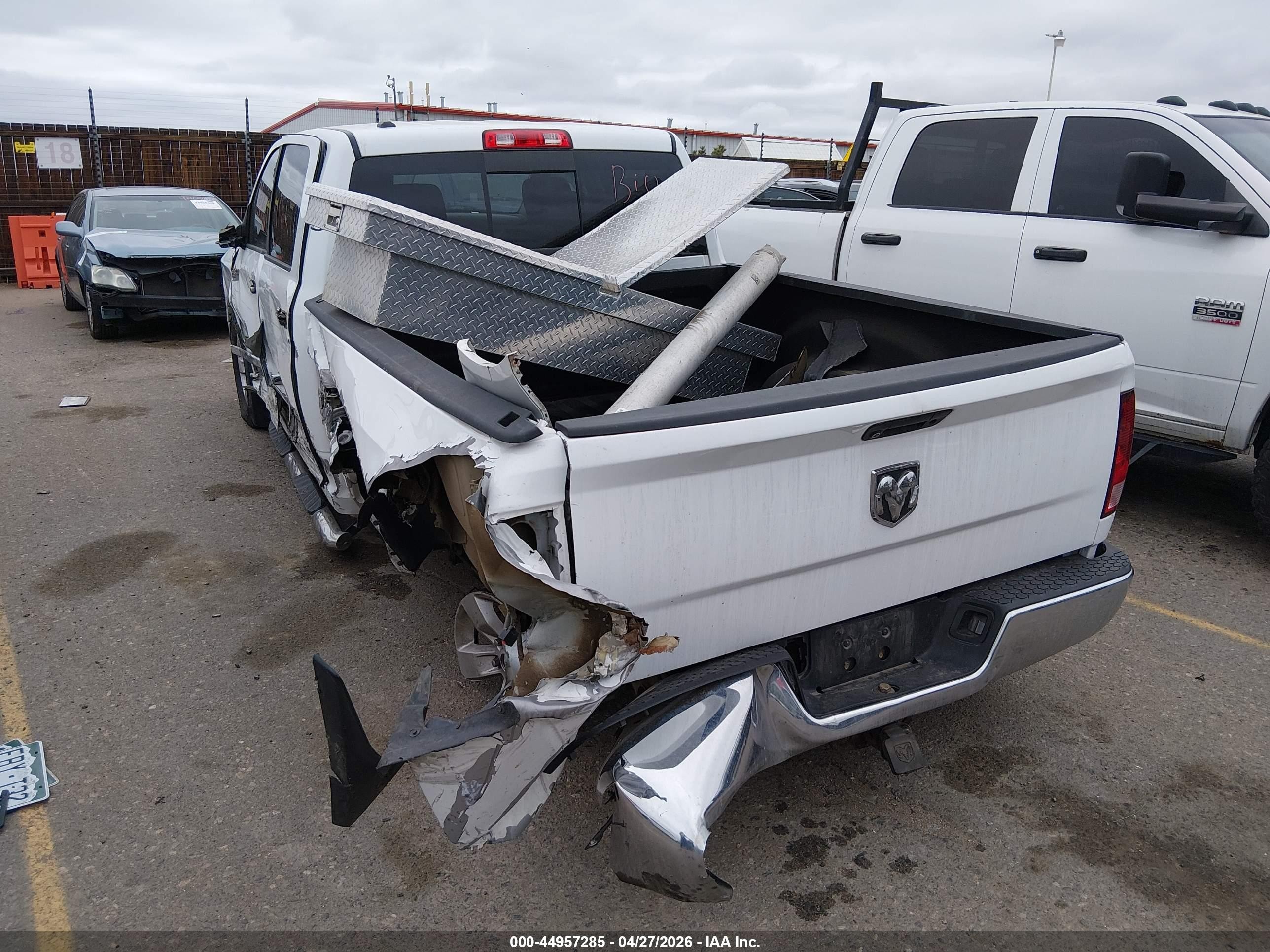 2014 Ram 1500 Slt White vin: 1C6RR7TT6ES474968