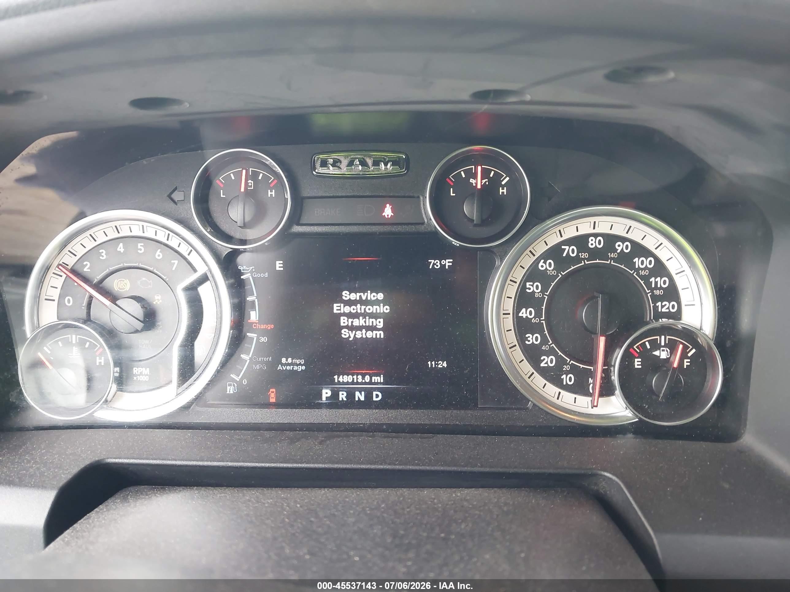 2014 Ram 1500 Big Horn Black vin: 1C6RR7TTXES322241