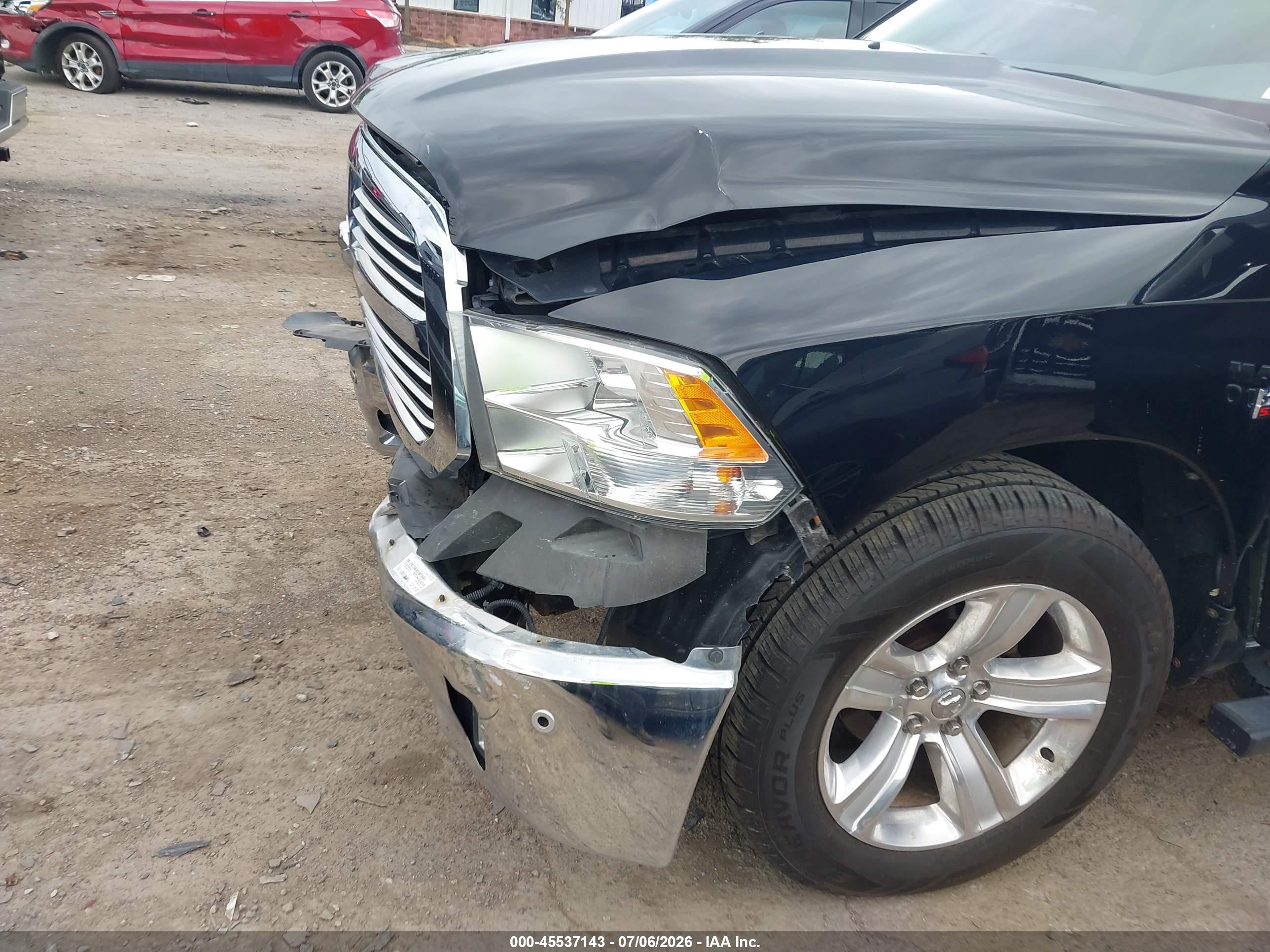 2014 Ram 1500 Big Horn Black vin: 1C6RR7TTXES322241