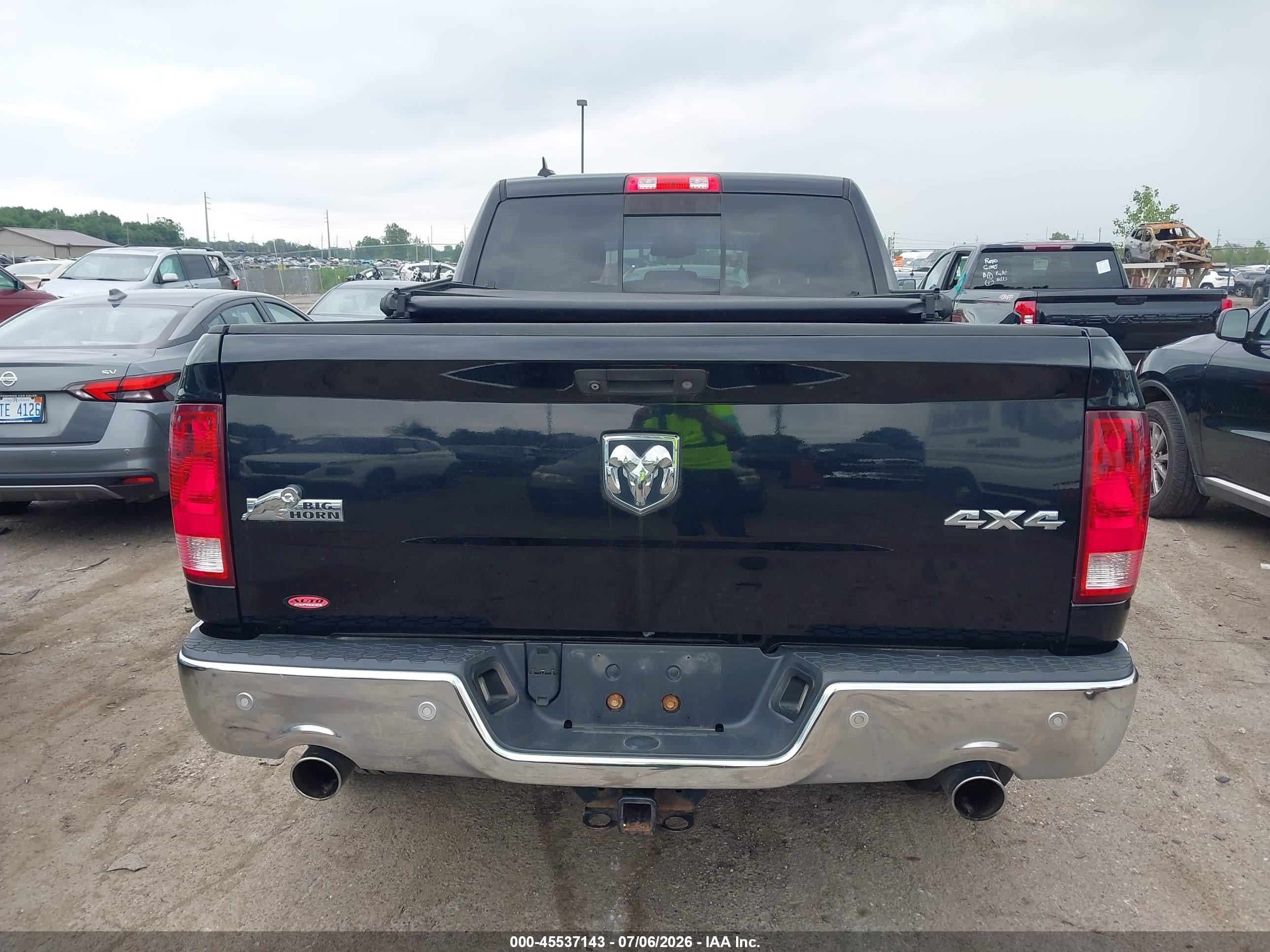 2014 Ram 1500 Big Horn Black vin: 1C6RR7TTXES322241