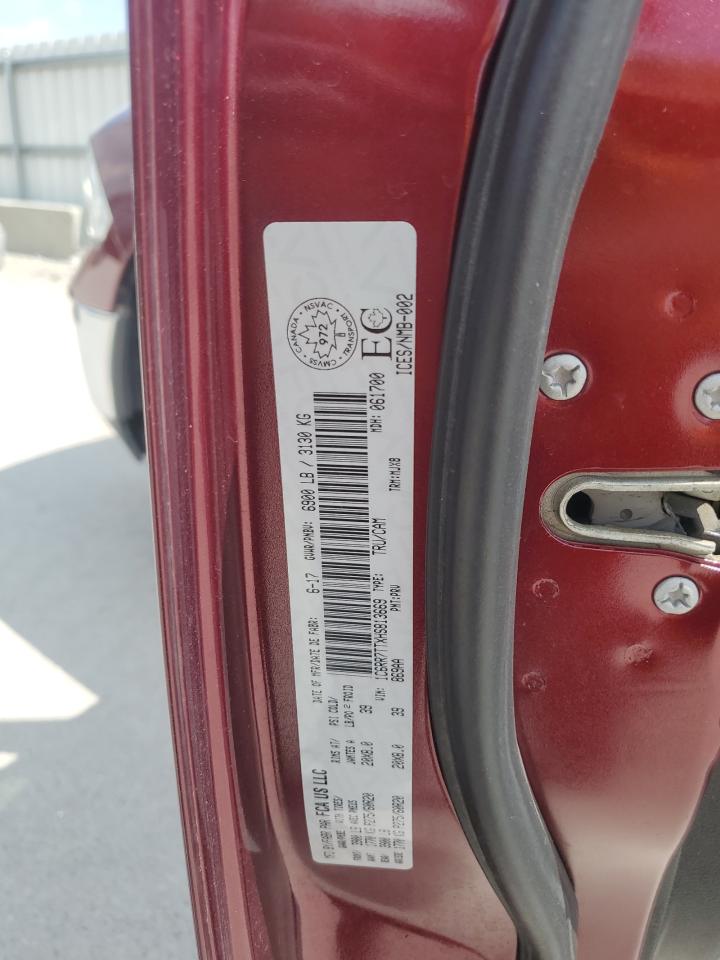 2017 Ram 1500 Slt Red vin: 1C6RR7TTXHS813669
