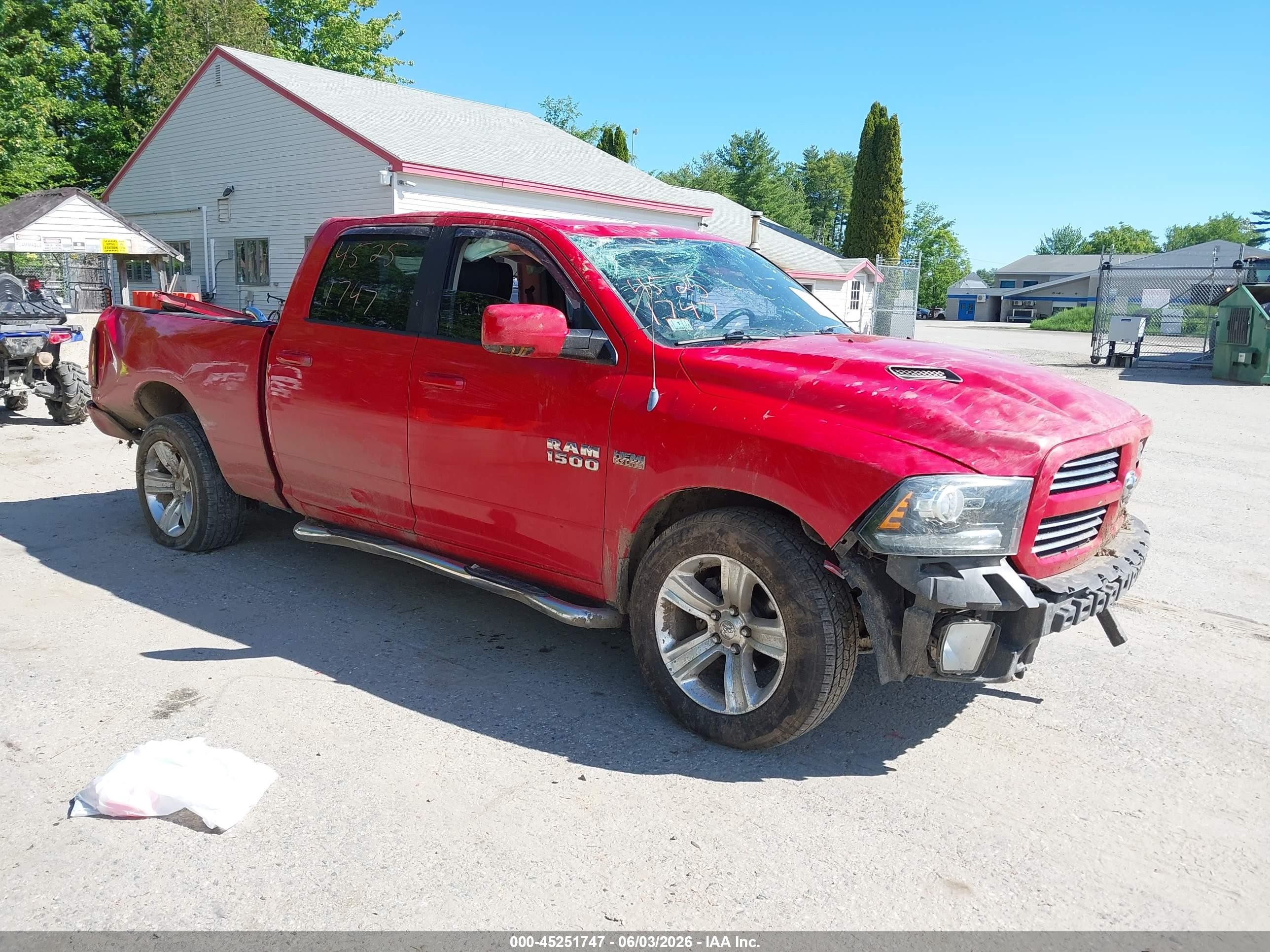 2013 Ram 1500 Sport Красный vin: 1C6RR7UT2DS662870