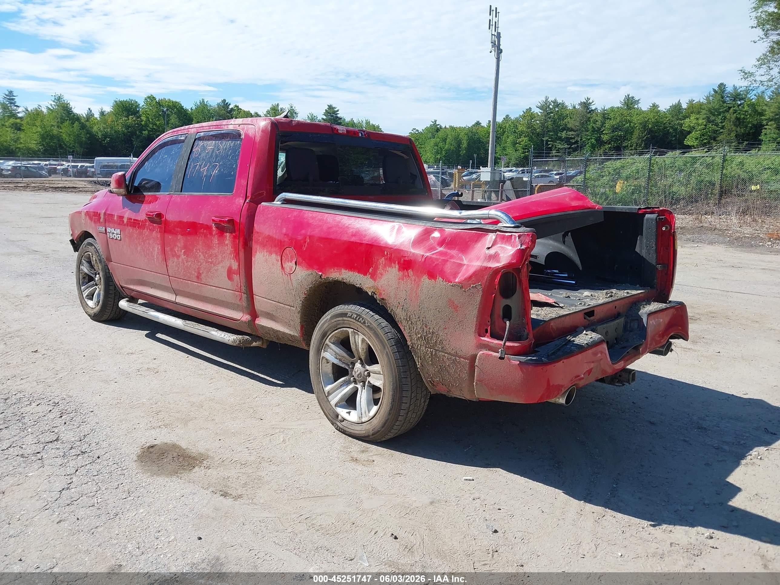 2013 Ram 1500 Sport Красный vin: 1C6RR7UT2DS662870