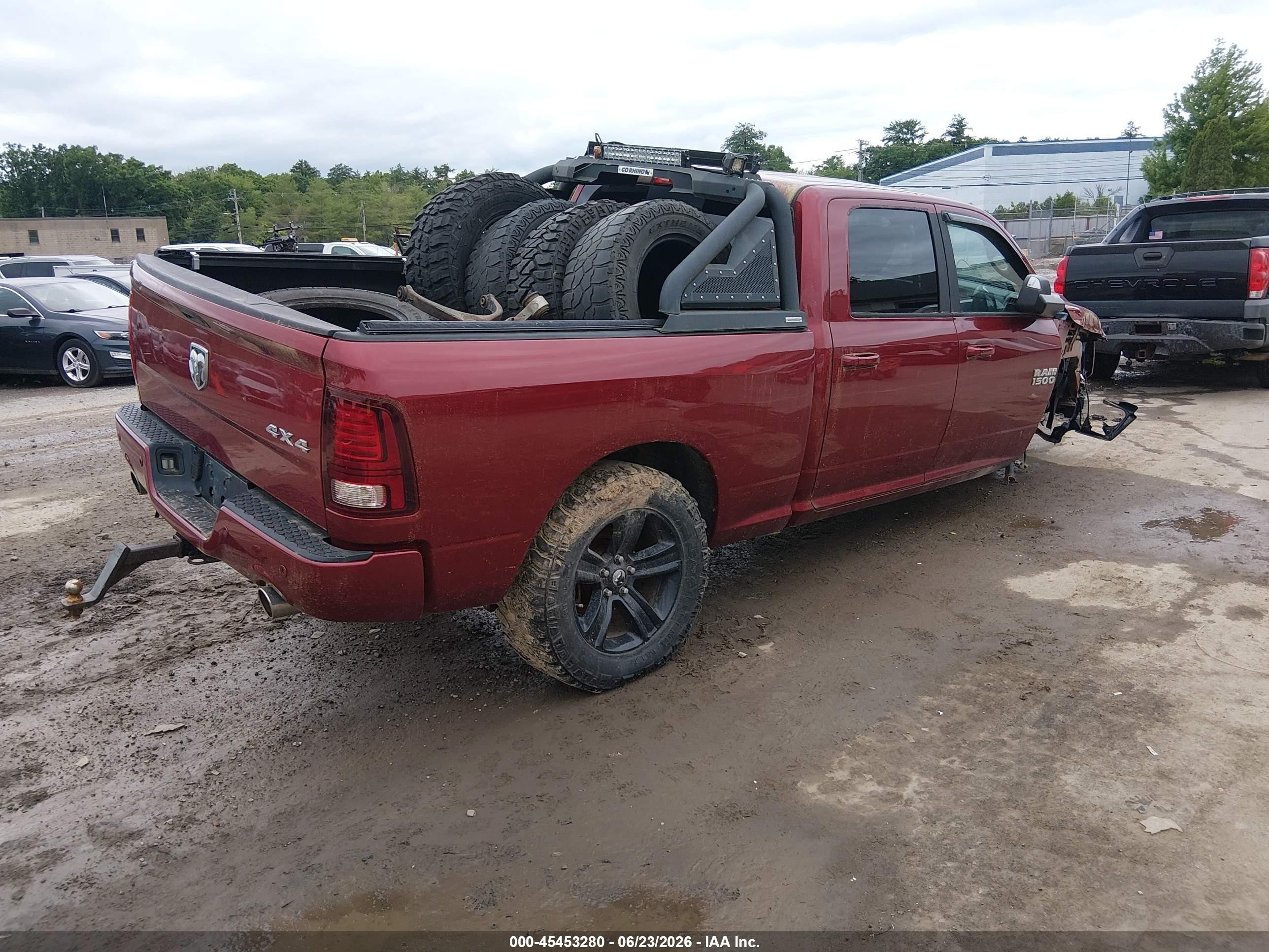 2015 Ram 1500 Sport Red vin: 1C6RR7UT7FS509209