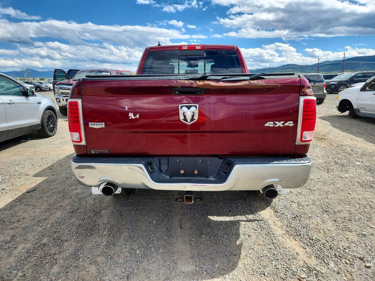 2017 Ram 1500 Laramie Maroon vin: 1C6RR7VM4HS512174