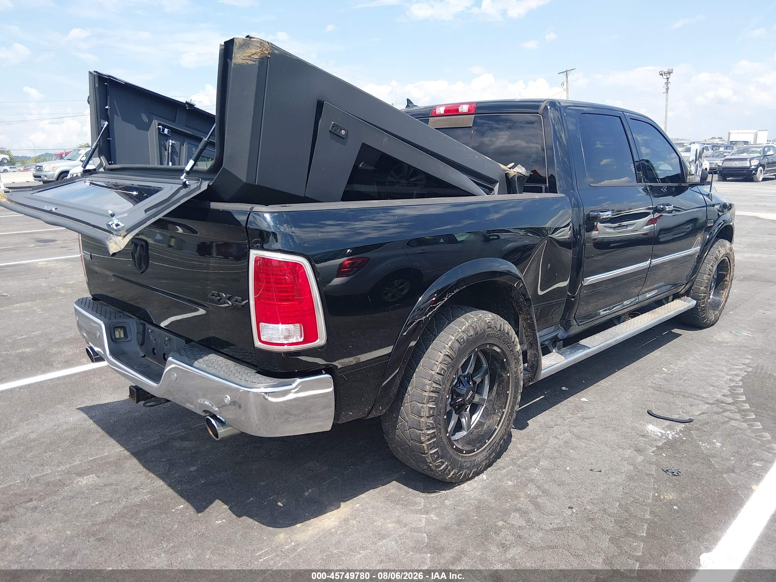 2014 Ram 1500 Laramie Black vin: 1C6RR7VT2ES157895