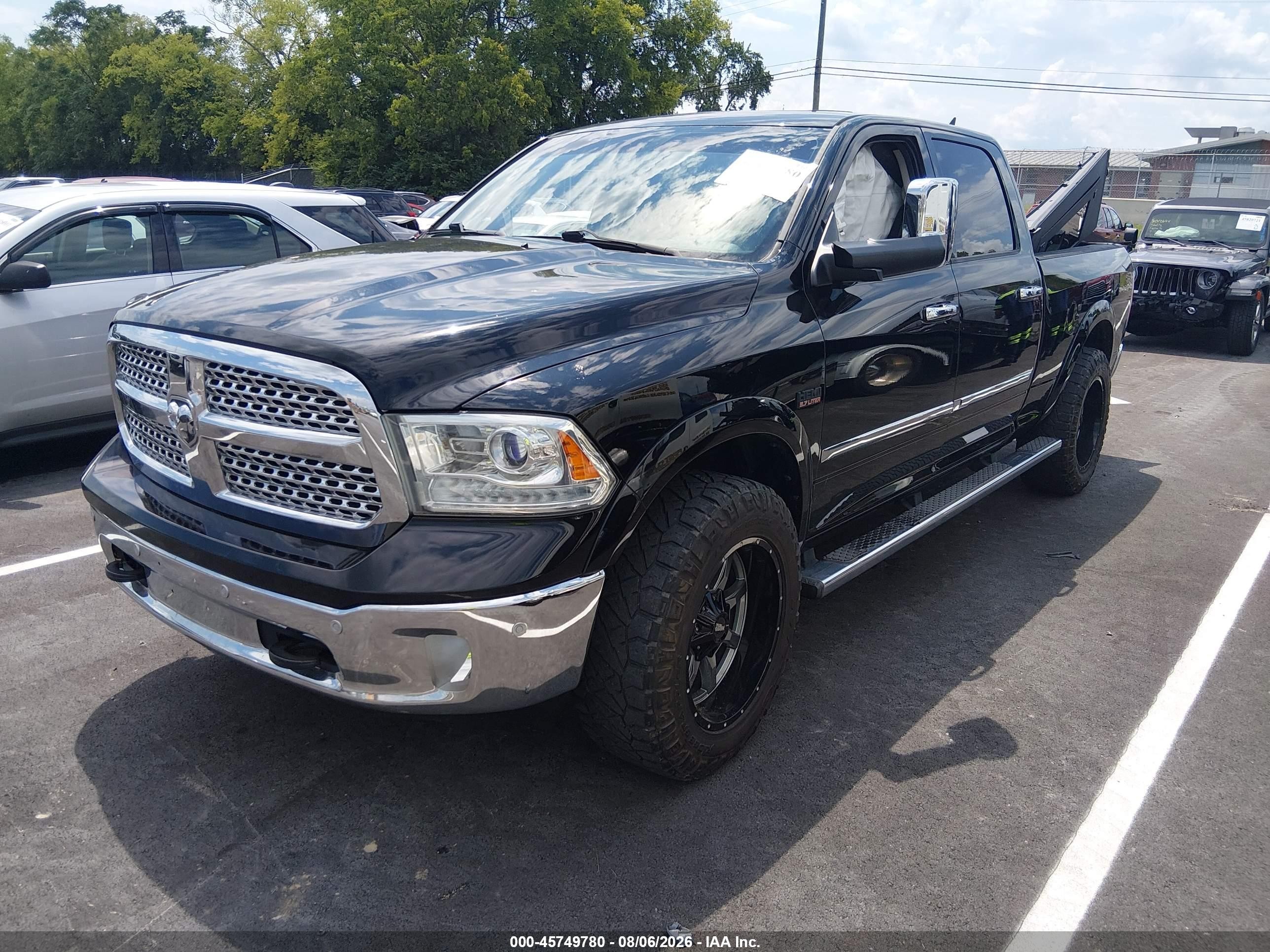 2014 Ram 1500 Laramie Black vin: 1C6RR7VT2ES157895