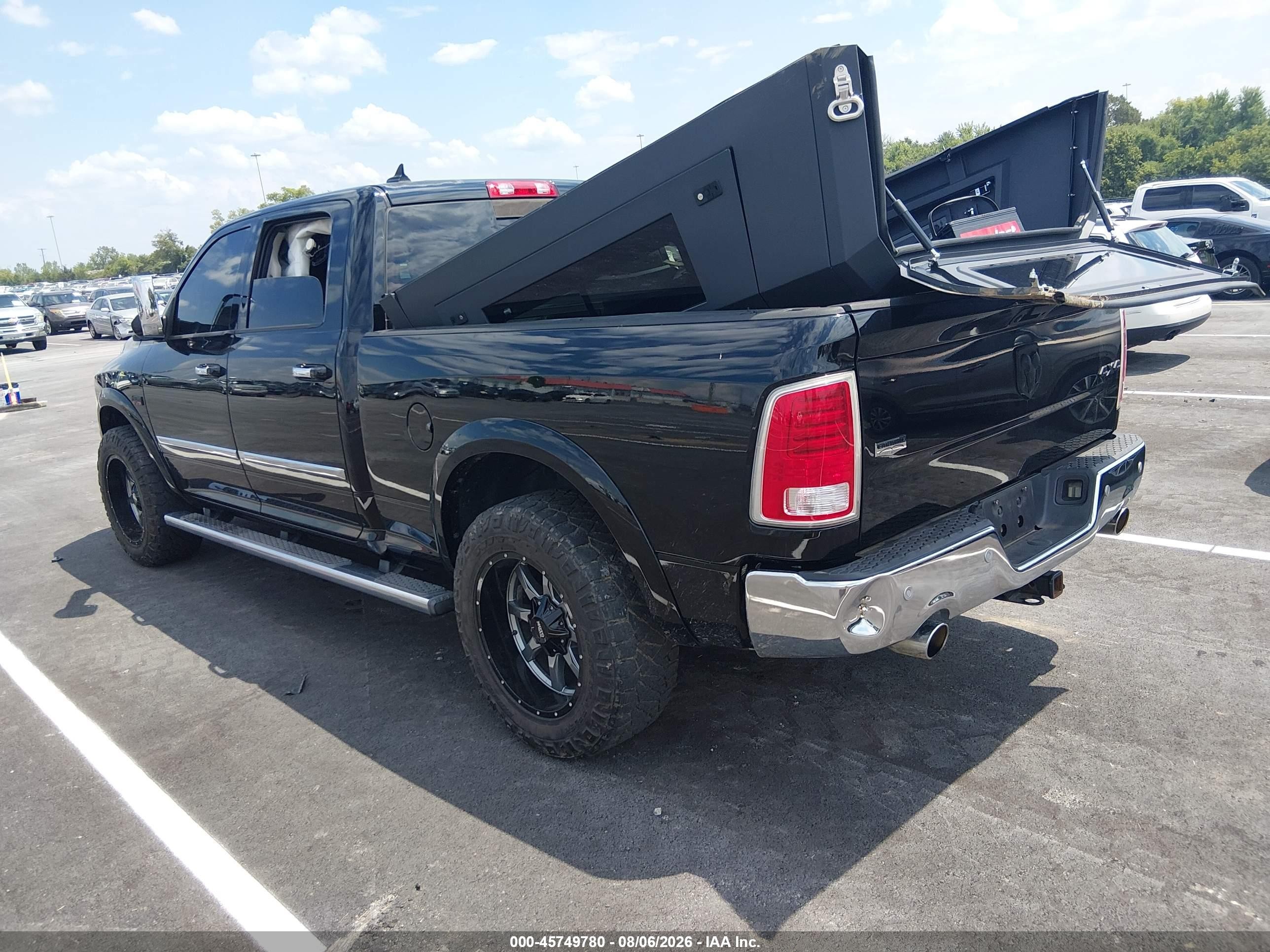 2014 Ram 1500 Laramie Black vin: 1C6RR7VT2ES157895