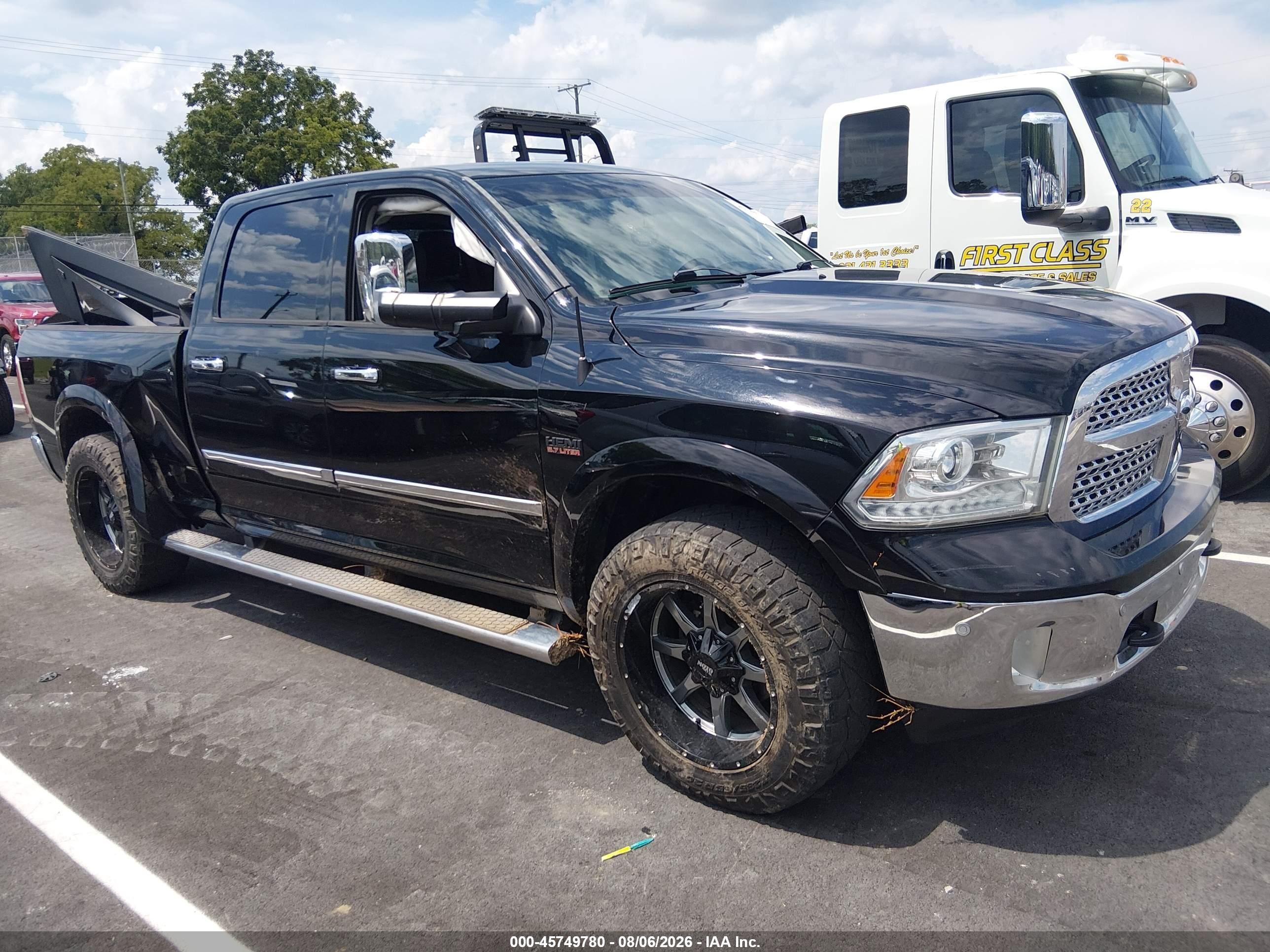 2014 Ram 1500 Laramie Black vin: 1C6RR7VT2ES157895