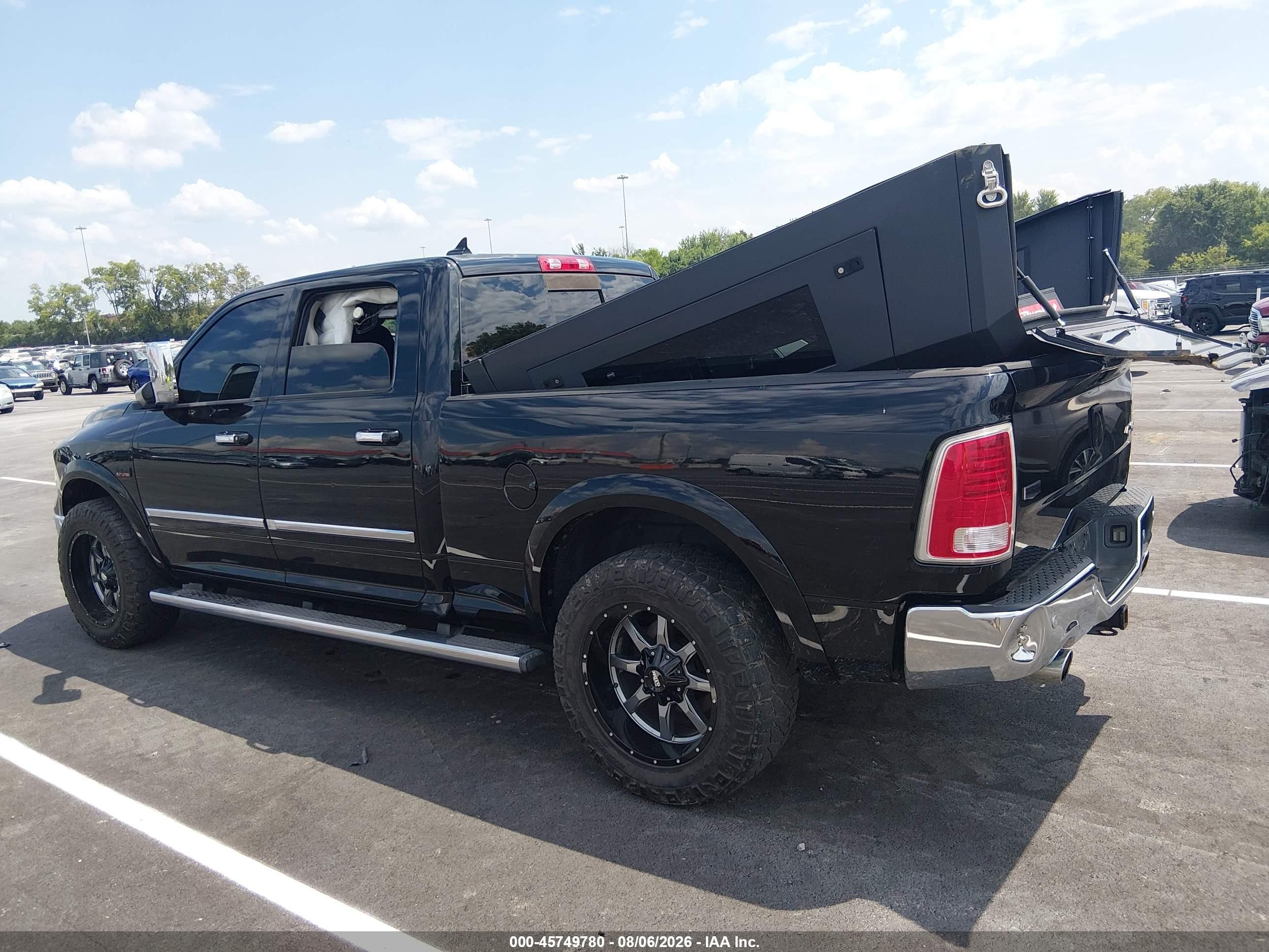 2014 Ram 1500 Laramie Black vin: 1C6RR7VT2ES157895