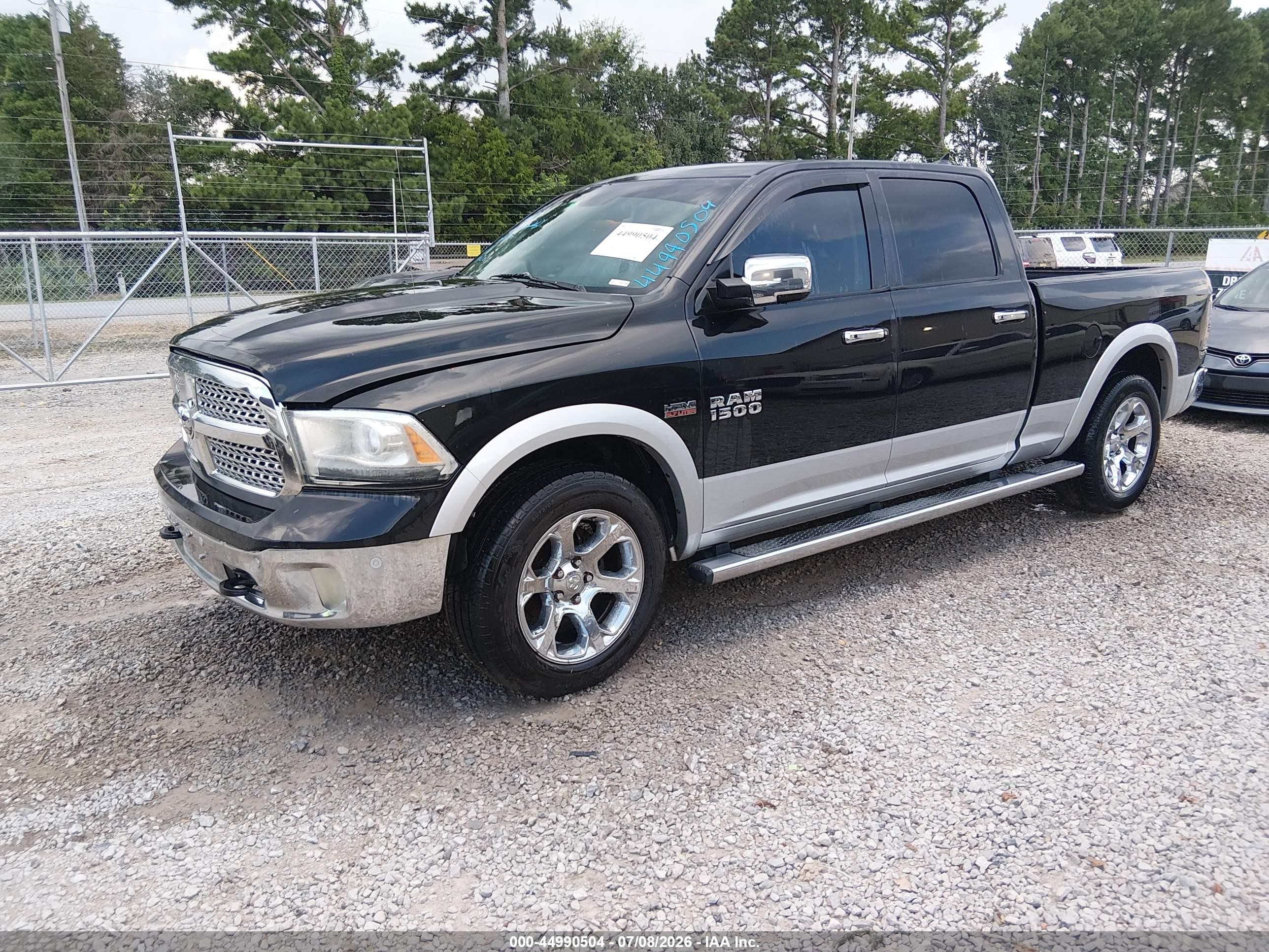 2015 Ram 1500 Laramie Black vin: 1C6RR7VT3FS777365