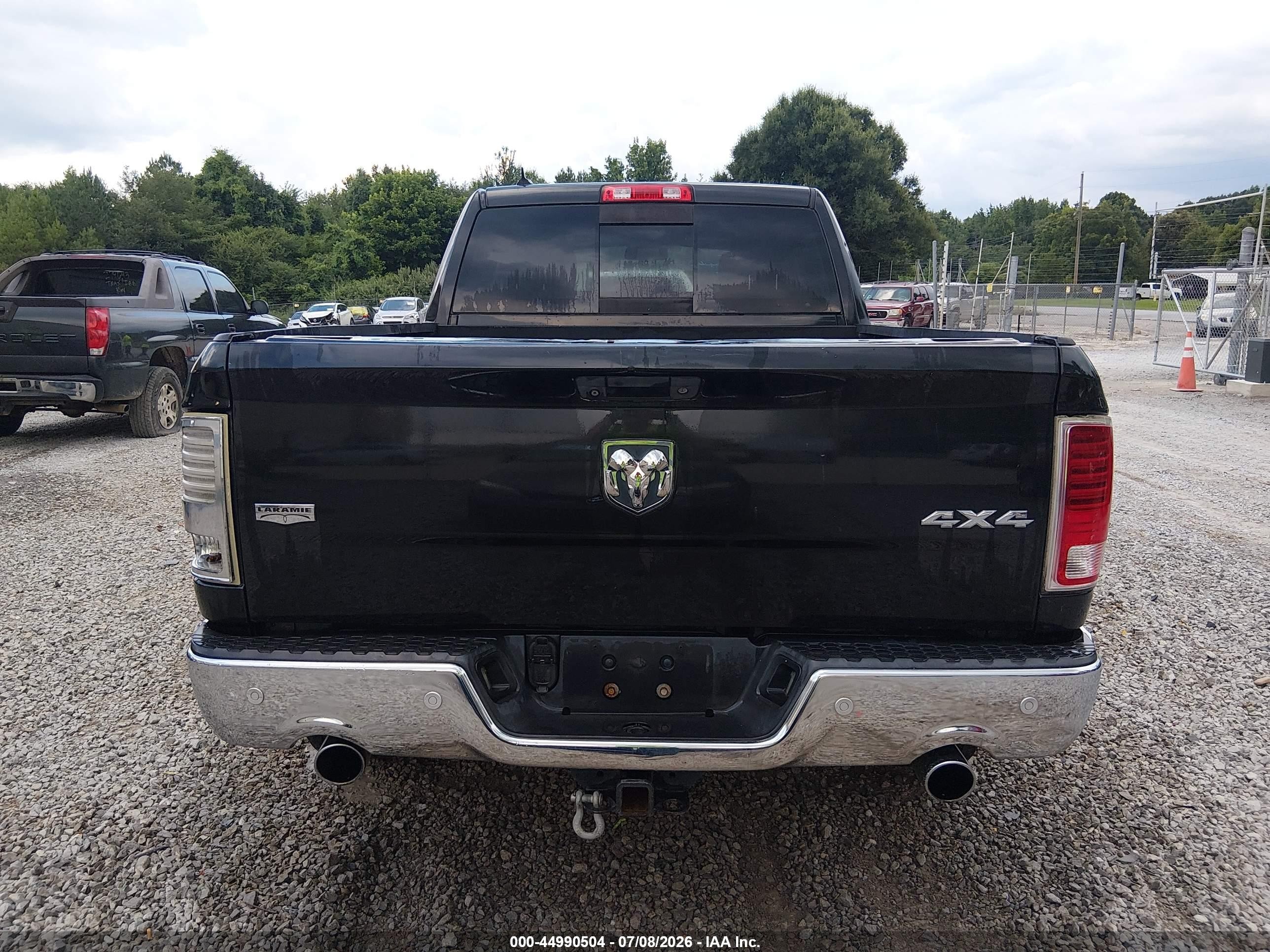 2015 Ram 1500 Laramie Black vin: 1C6RR7VT3FS777365