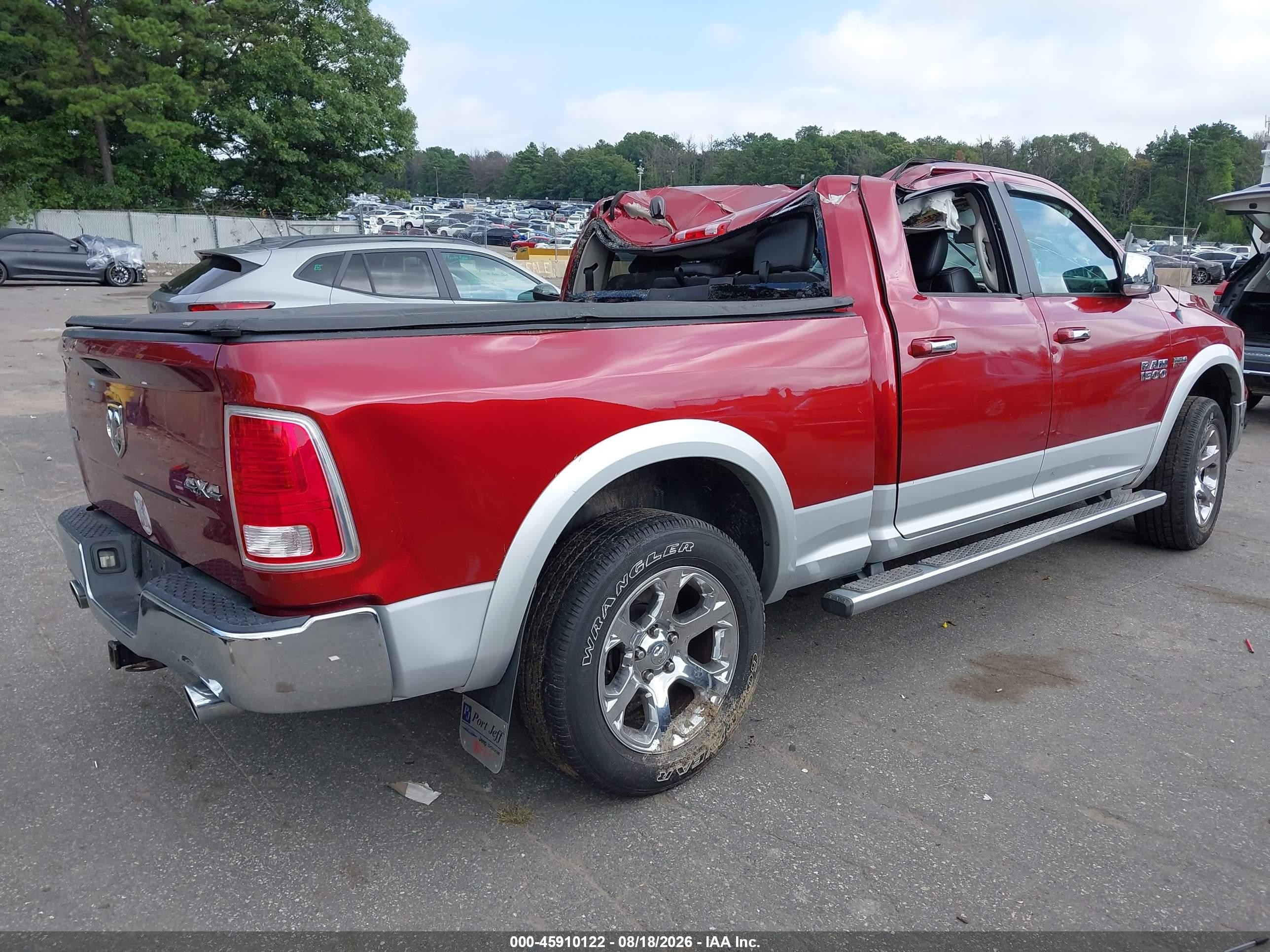 2014 Ram 1500 Laramie Red vin: 1C6RR7VT6ES118808