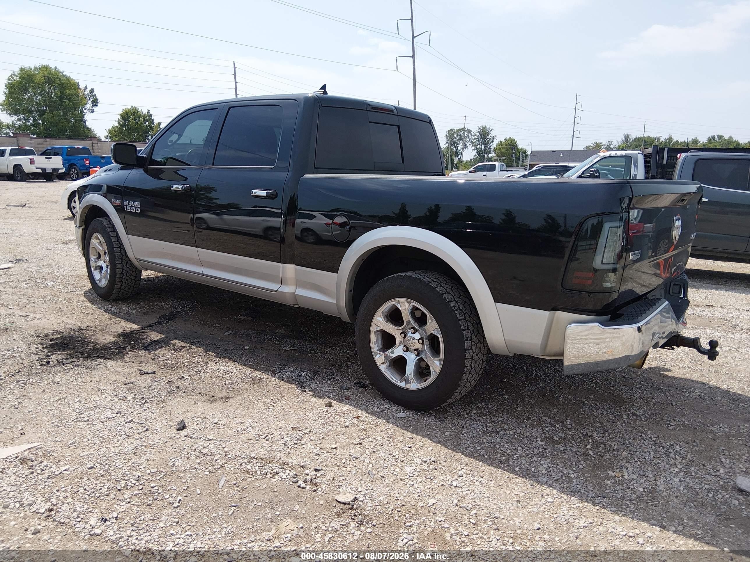 2014 Ram 1500 Laramie Black vin: 1C6RR7VT6ES312304