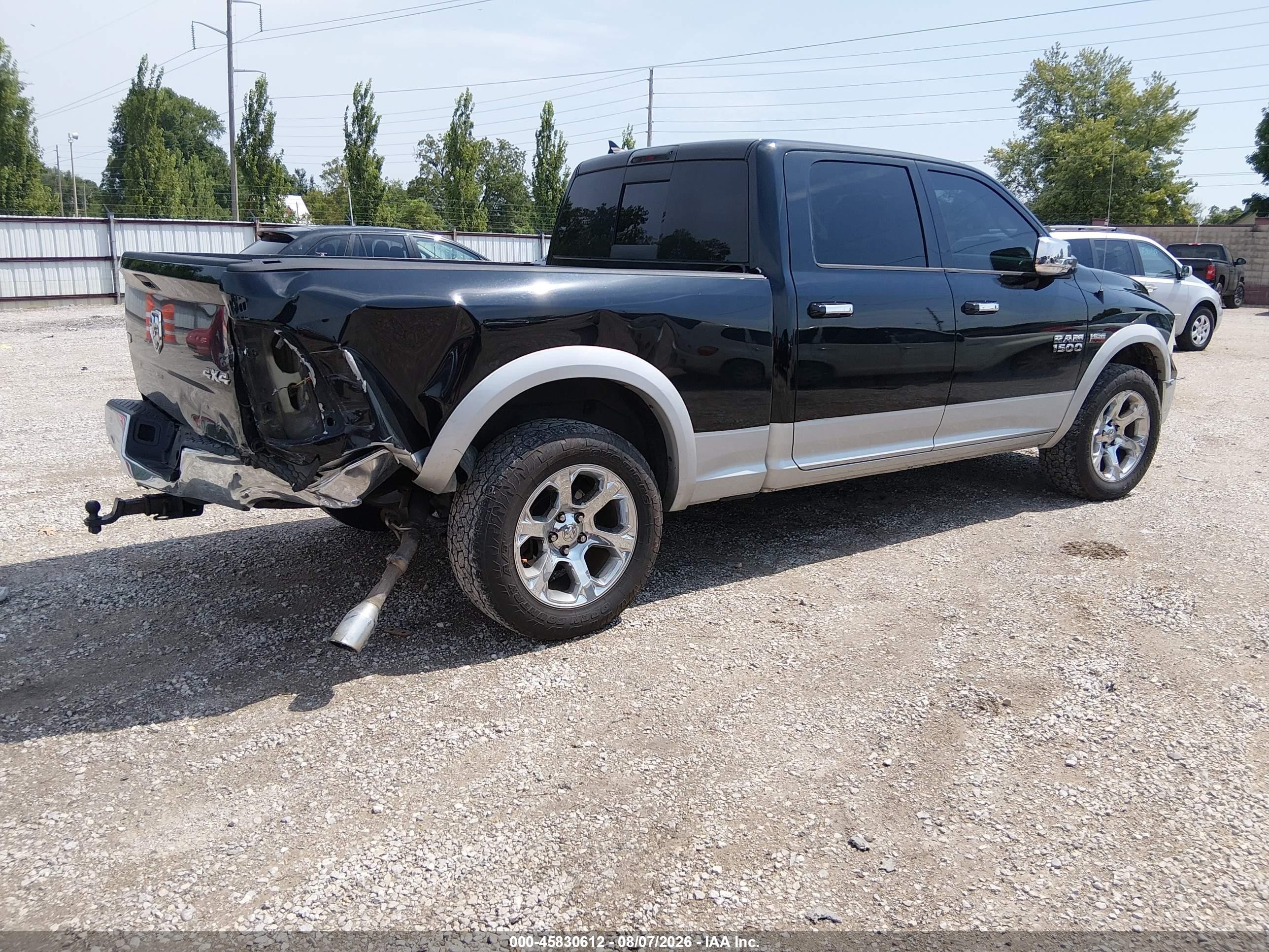 2014 Ram 1500 Laramie Black vin: 1C6RR7VT6ES312304
